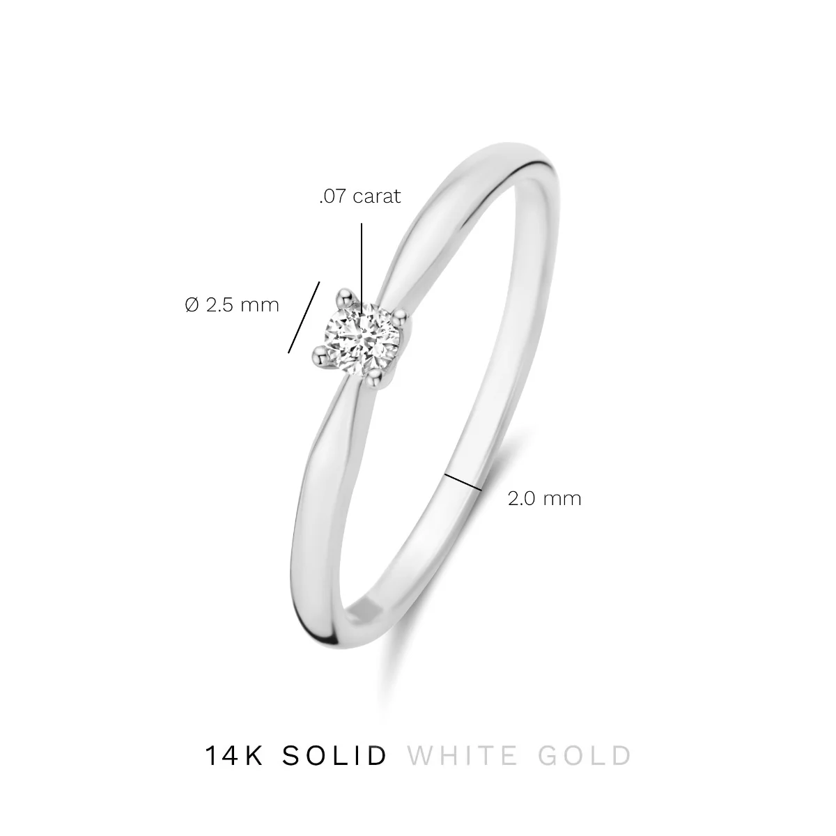 Isabel Bernard De la Paix Celesse 14 Carat Whitegold Ring | diamond 0.07 ct | IBD330005-54 - Image 9