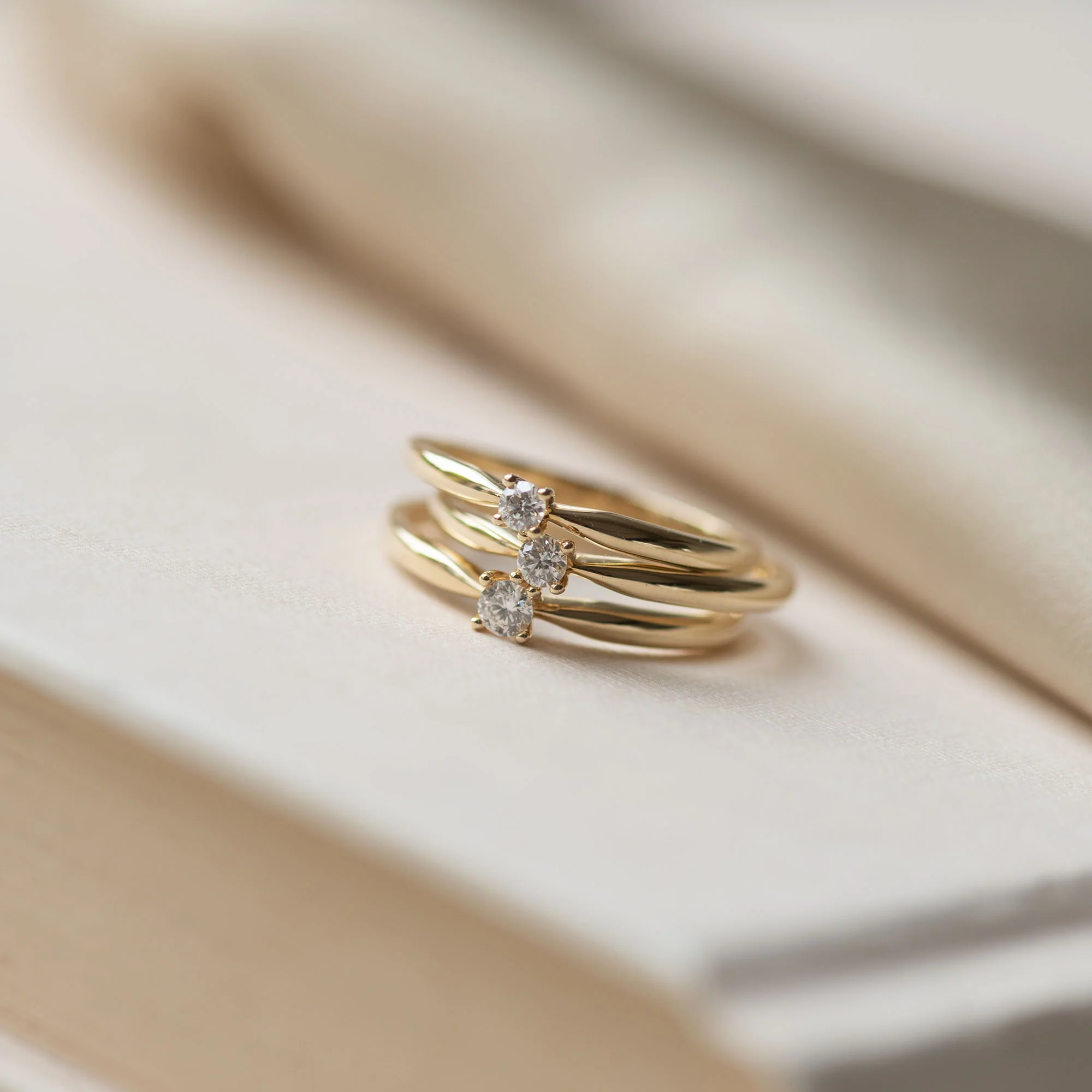 Isabel Bernard De la Paix Céline 14 Carat Gold Ring | diamond 0.05 ct | IBD330001-48 - Image 5