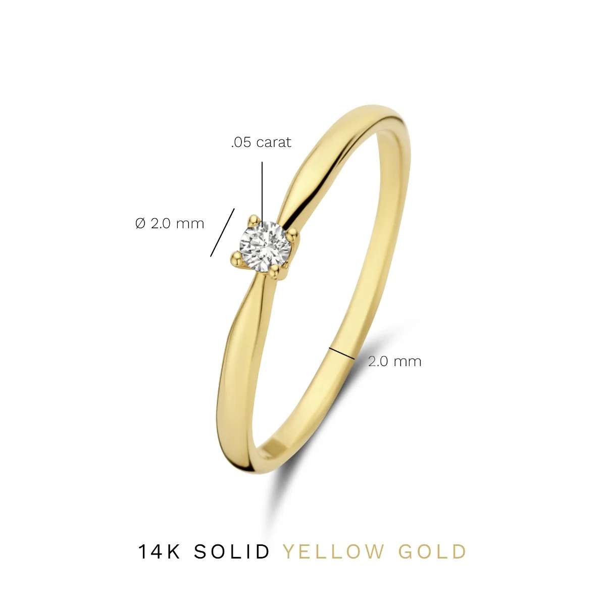 Isabel Bernard De la Paix Céline 14 Carat Gold Ring | diamond 0.05 ct | IBD330001-48 - Image 8