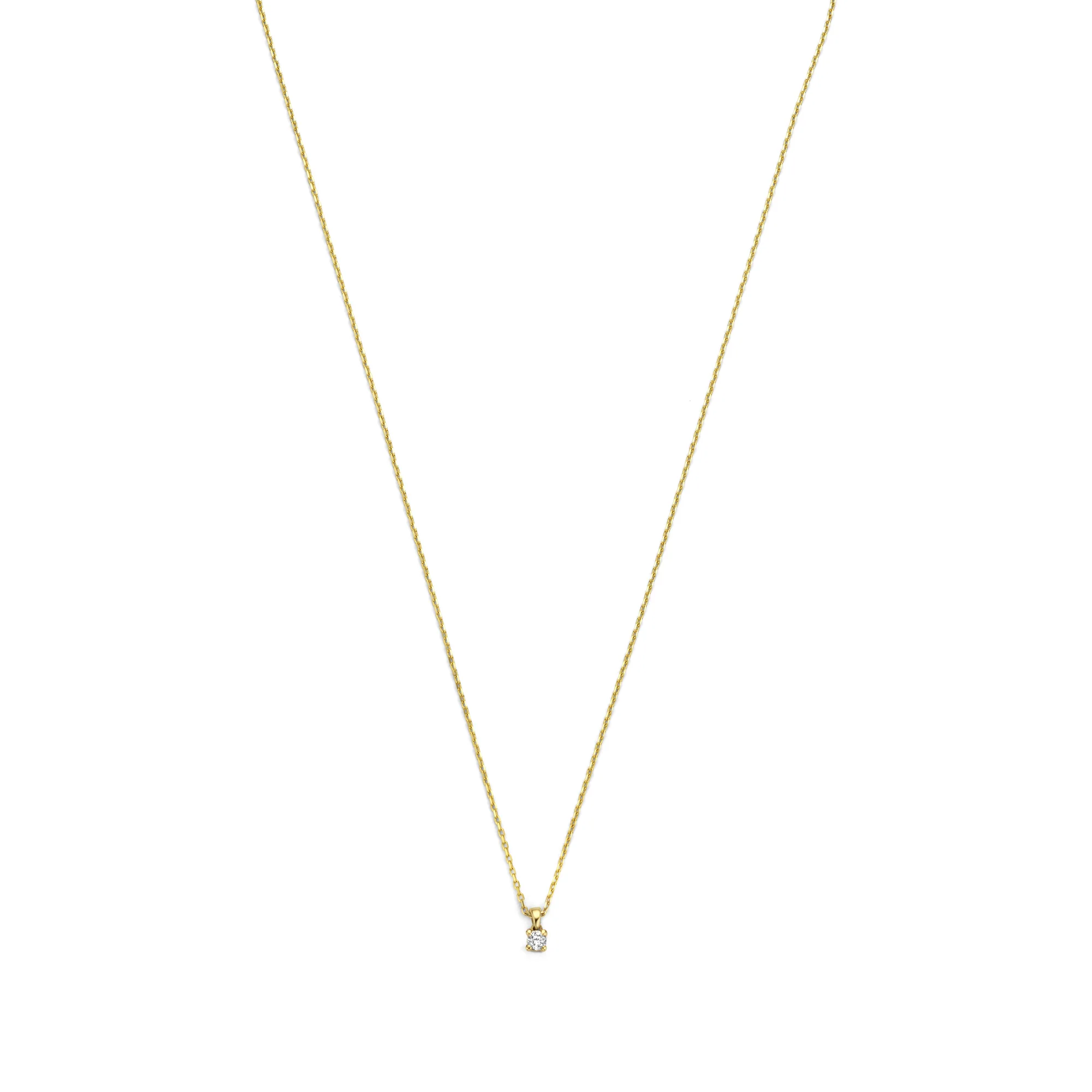 Isabel Bernard De la Paix Céline 14 Carat Golden Necklace | diamond 0.05 ct | IBD350001 - Image 6