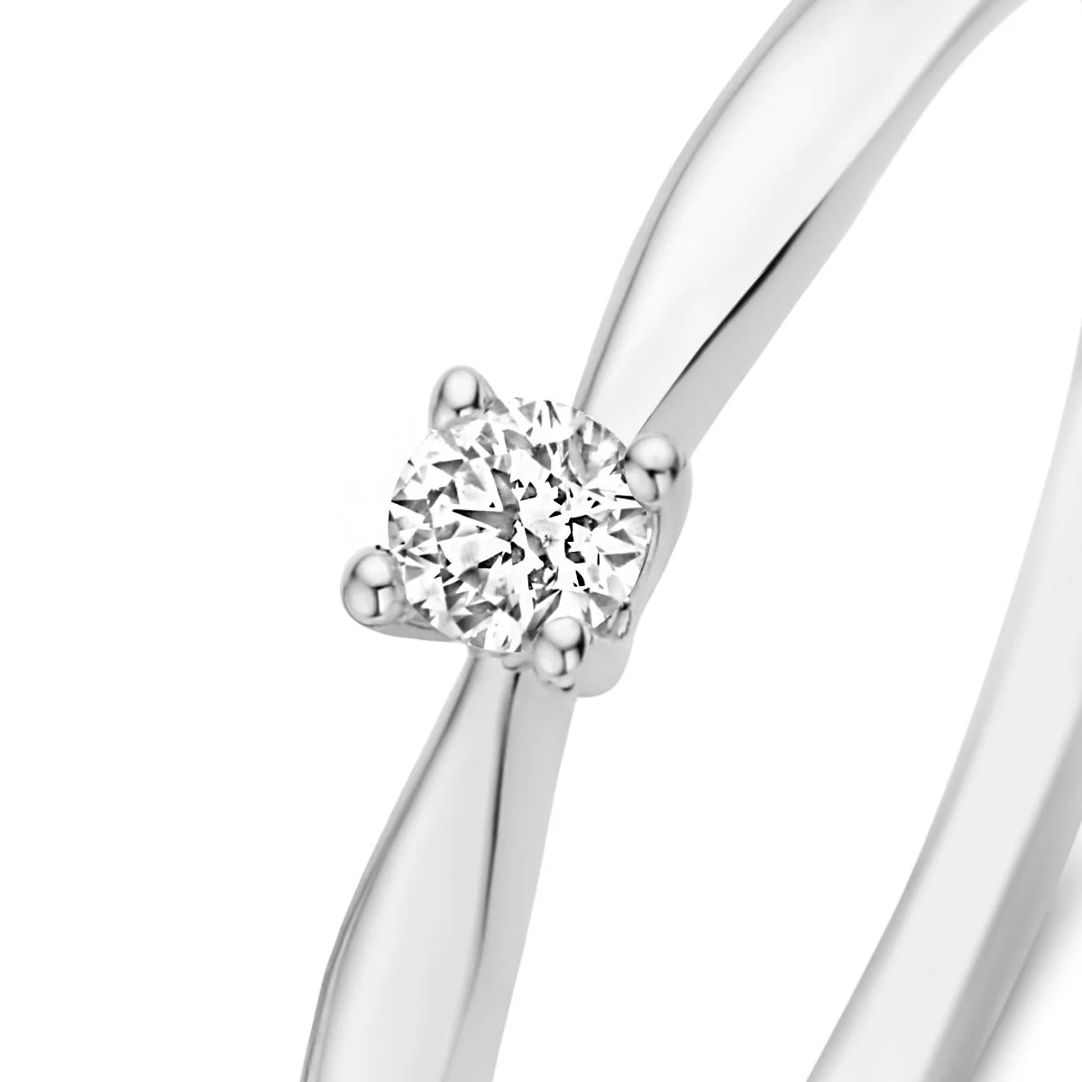 Isabel Bernard De la Paix Céline 14 Carat Whitegold Ring | diamond 0.05 ct | IBD330004-48 - Image 5