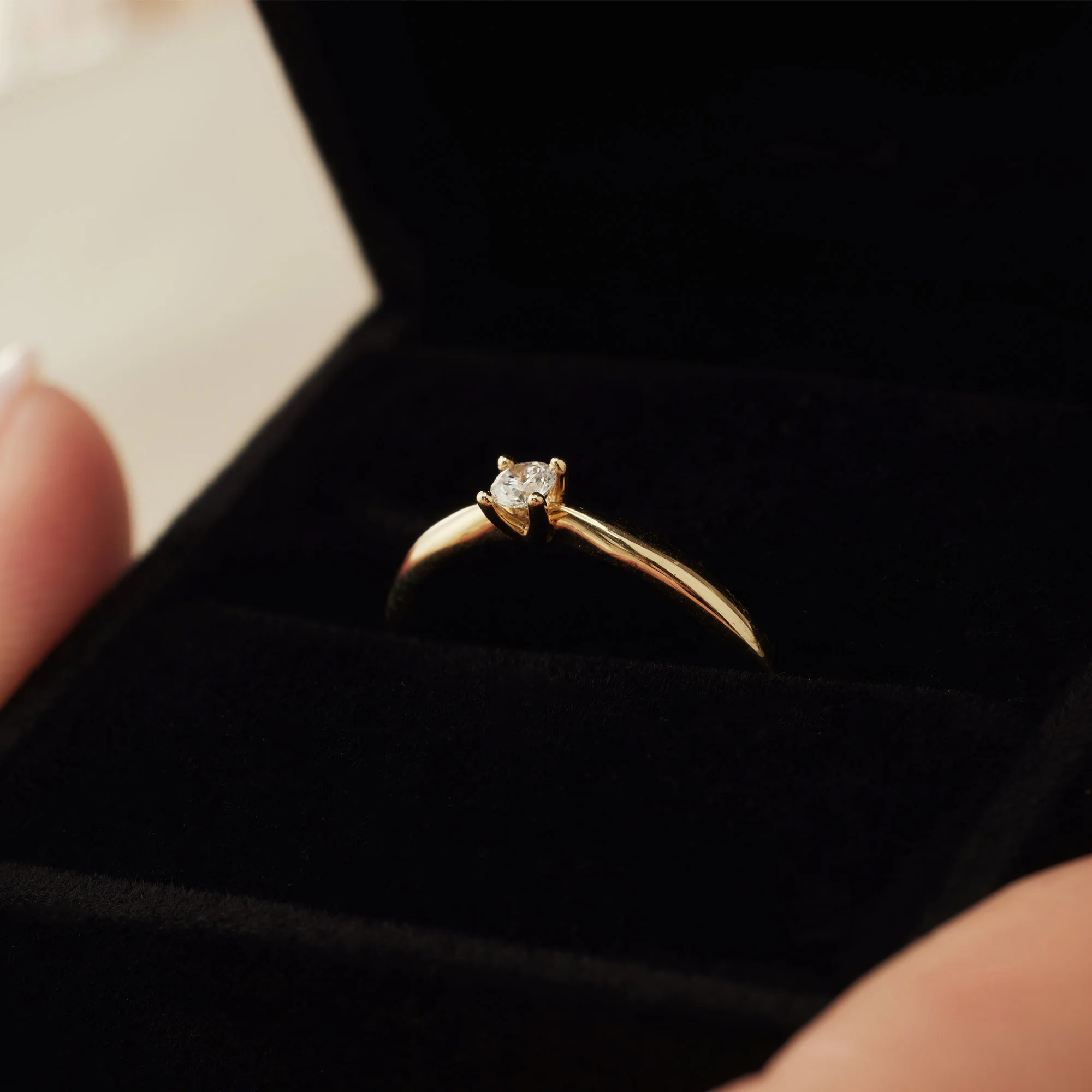 Isabel Bernard De la Paix Christine 14 Carat Gold Ring | diamond 0.10 ct | IBD330003-56 - Image 5