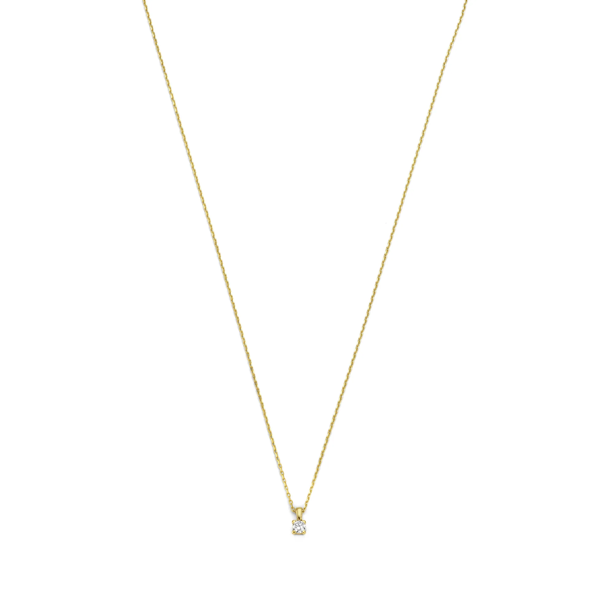 Isabel Bernard De la Paix Christine 14 Carat Golden Necklace | diamond 0.10 ct | IBD350003 - Image 6