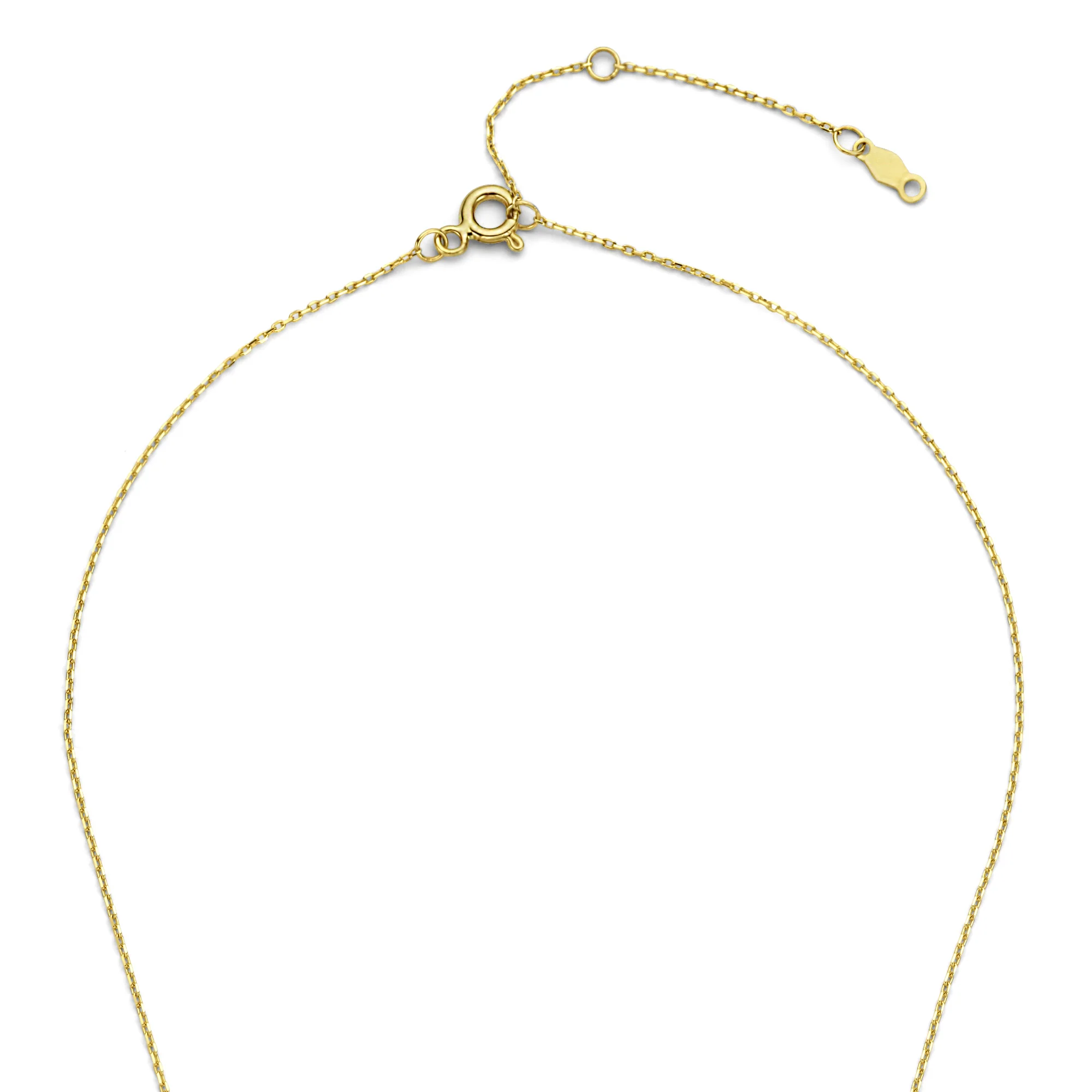 Isabel Bernard De la Paix Christine 14 Carat Golden Necklace | diamond 0.10 ct | IBD350003 - Image 8
