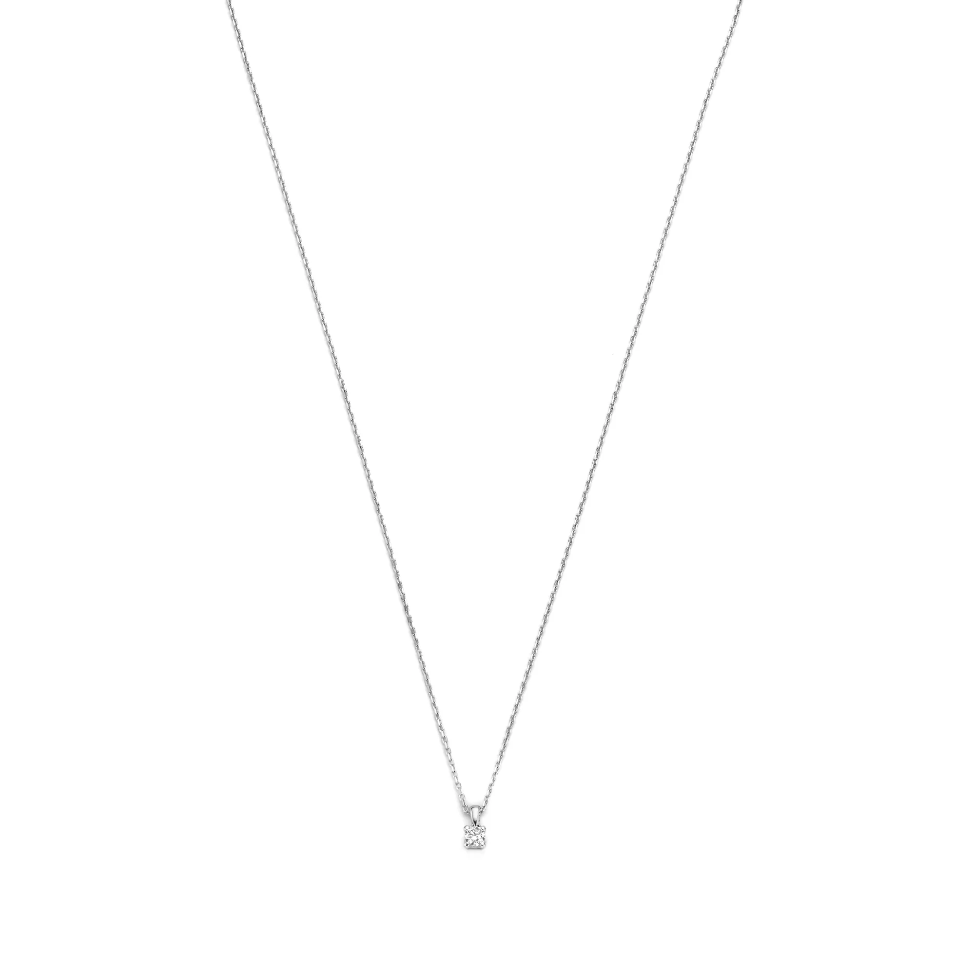 Isabel Bernard De la Paix Christine 14 Carat Whitegold Necklace | diamond 0.10 ct | IBD350006 - Image 5