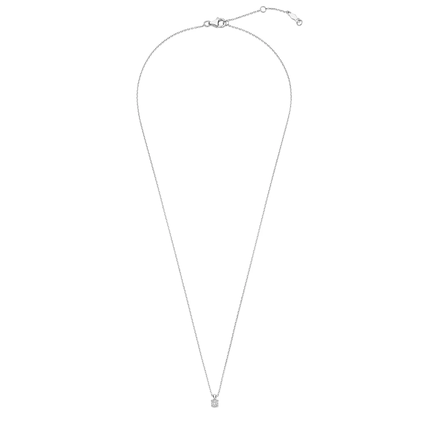 Isabel Bernard De la Paix Christine 14 Carat Whitegold Necklace | diamond 0.10 ct | IBD350006 - Image 6