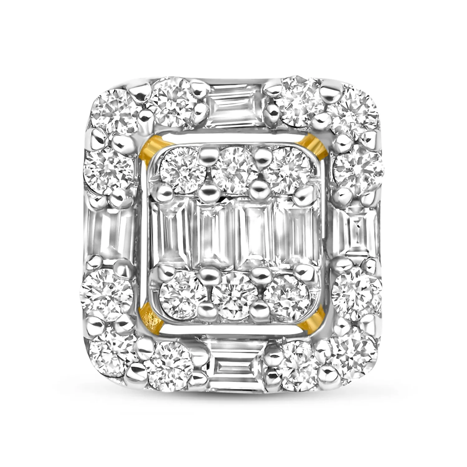 Isabel Bernard De la Paix Elena 14 karat gold stud ear studs with diamond 0.25 carat IBD360032 - Image 4