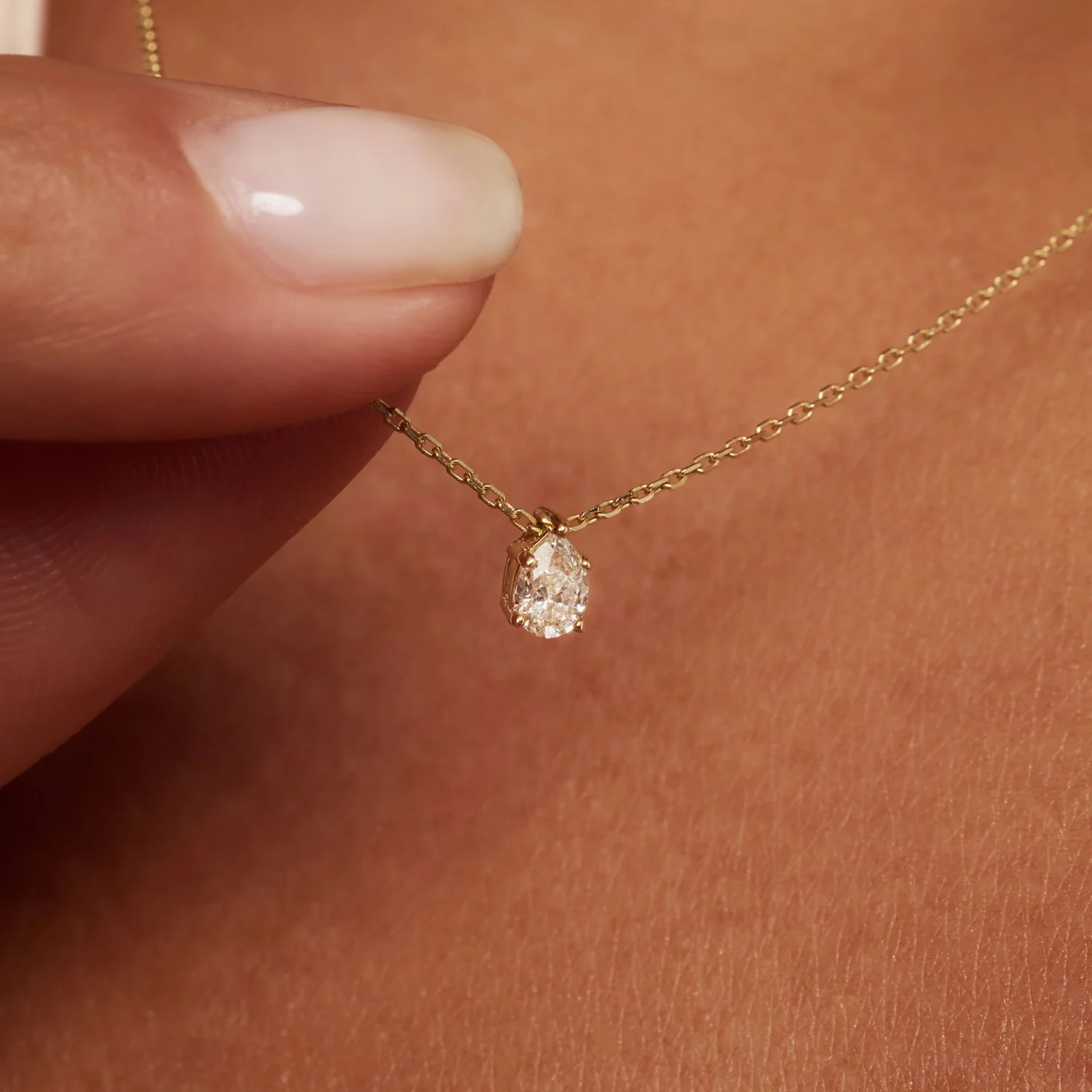 Isabel Bernard De la Paix Eloise 14 karat gold necklace with diamond 0.15 carat IBD350026 - Image 2