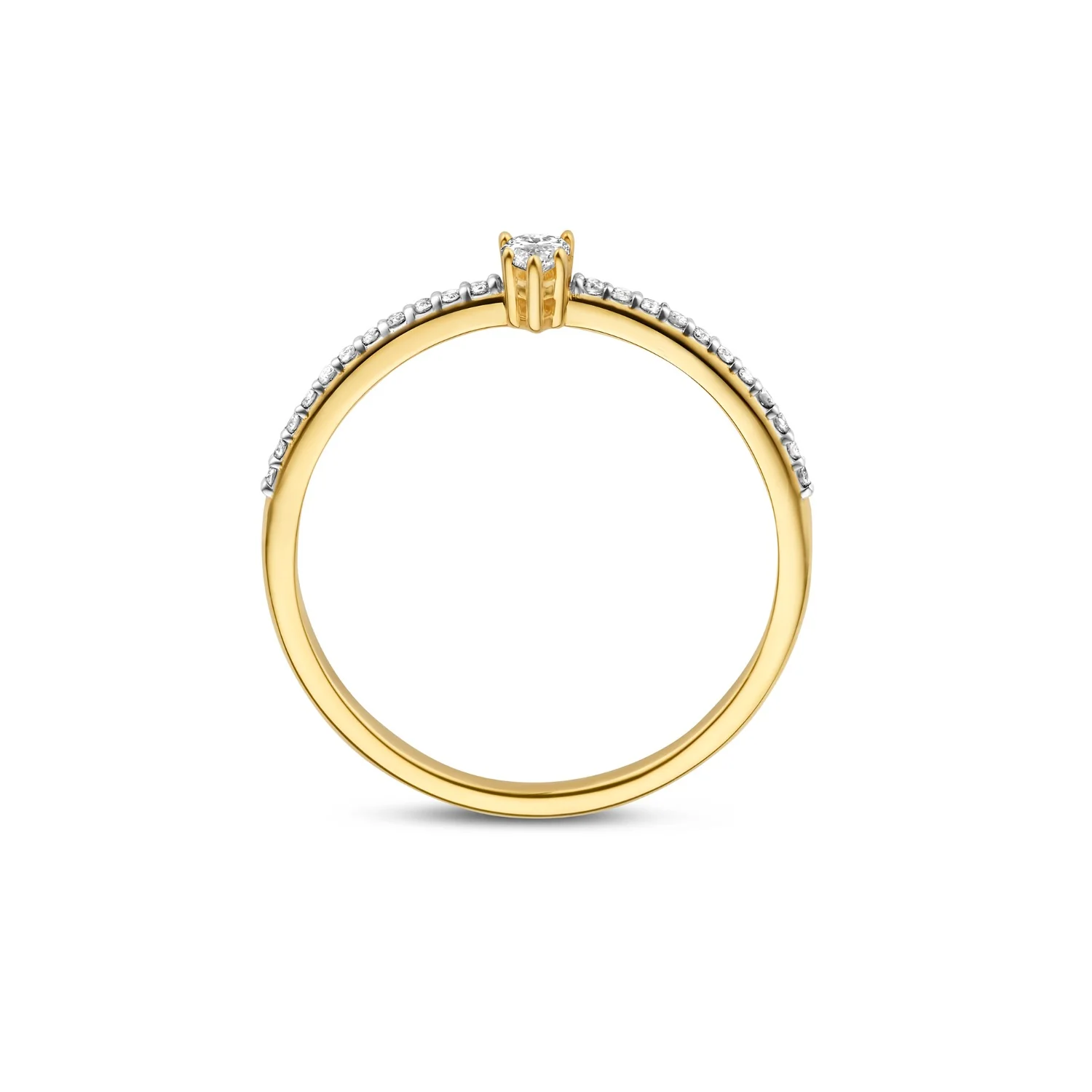 Isabel Bernard De la Paix Eloise 14 karat gold ring with diamond 0.10 carat IBD330043-48 - Image 6