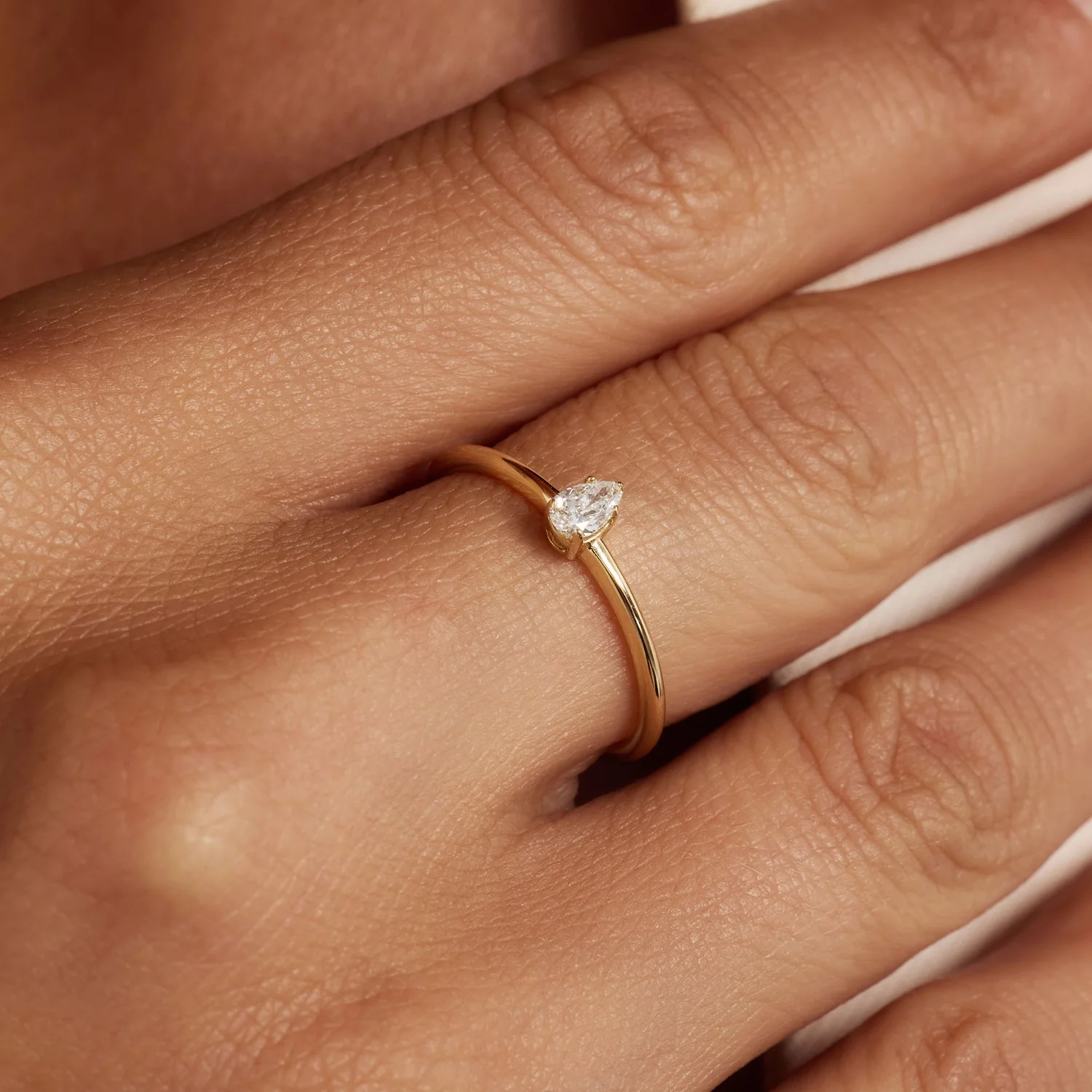 Isabel Bernard De la Paix Eloise 14 karat gold ring with diamond 0.15 carat IBD330044-52 - Image 2