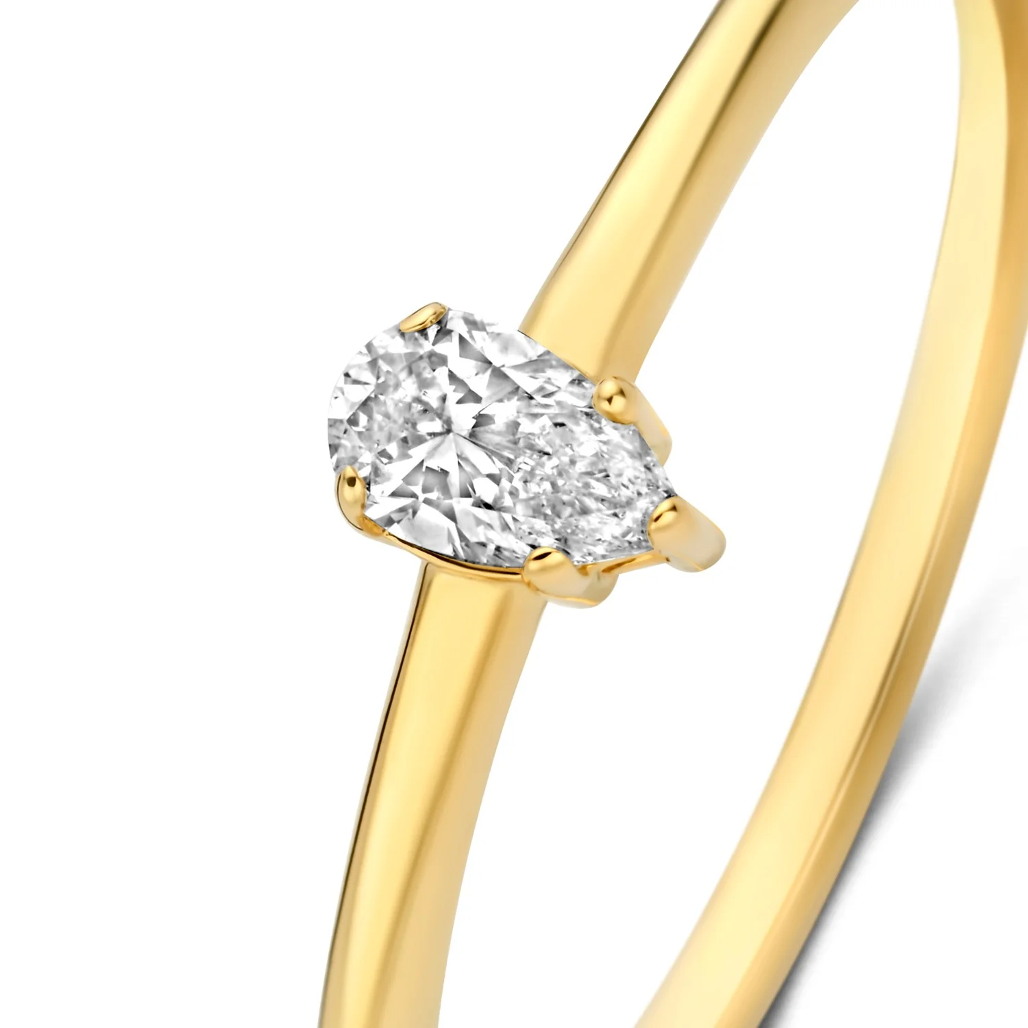 Isabel Bernard De la Paix Eloise 14 karat gold ring with diamond 0.15 carat IBD330044-52 - Image 5