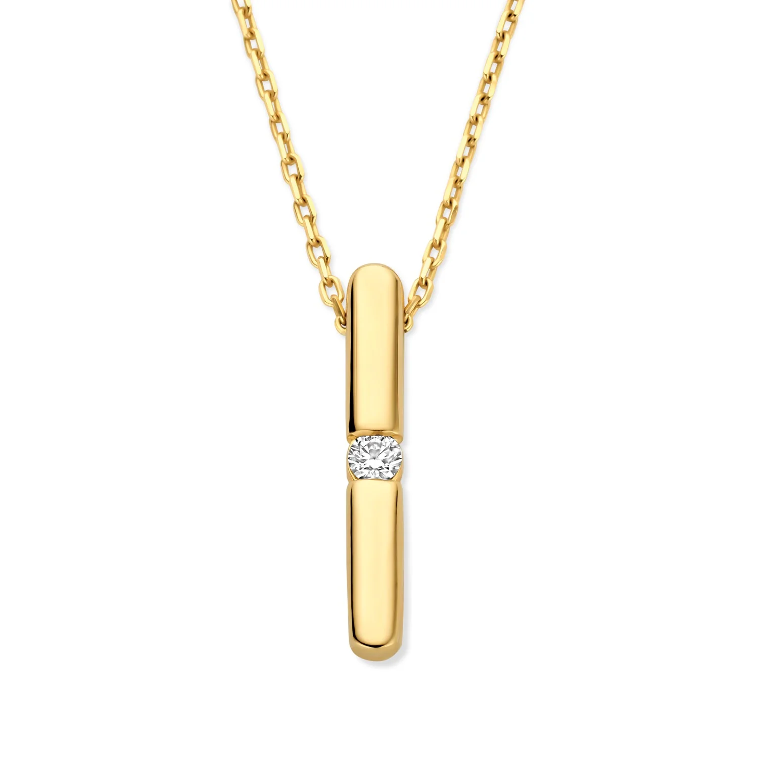 Isabel Bernard De la Paix Flavie 14 Karat gold necklace with diamond 0.03 carat IBD350027 - Image 4