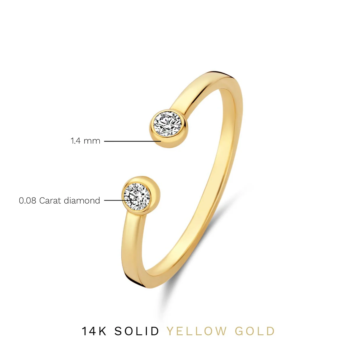 Isabel Bernard De la Paix Flavie 14 Karat Gold Ring With Diamond 0.08 Carat IBD330032-58 - Image 7