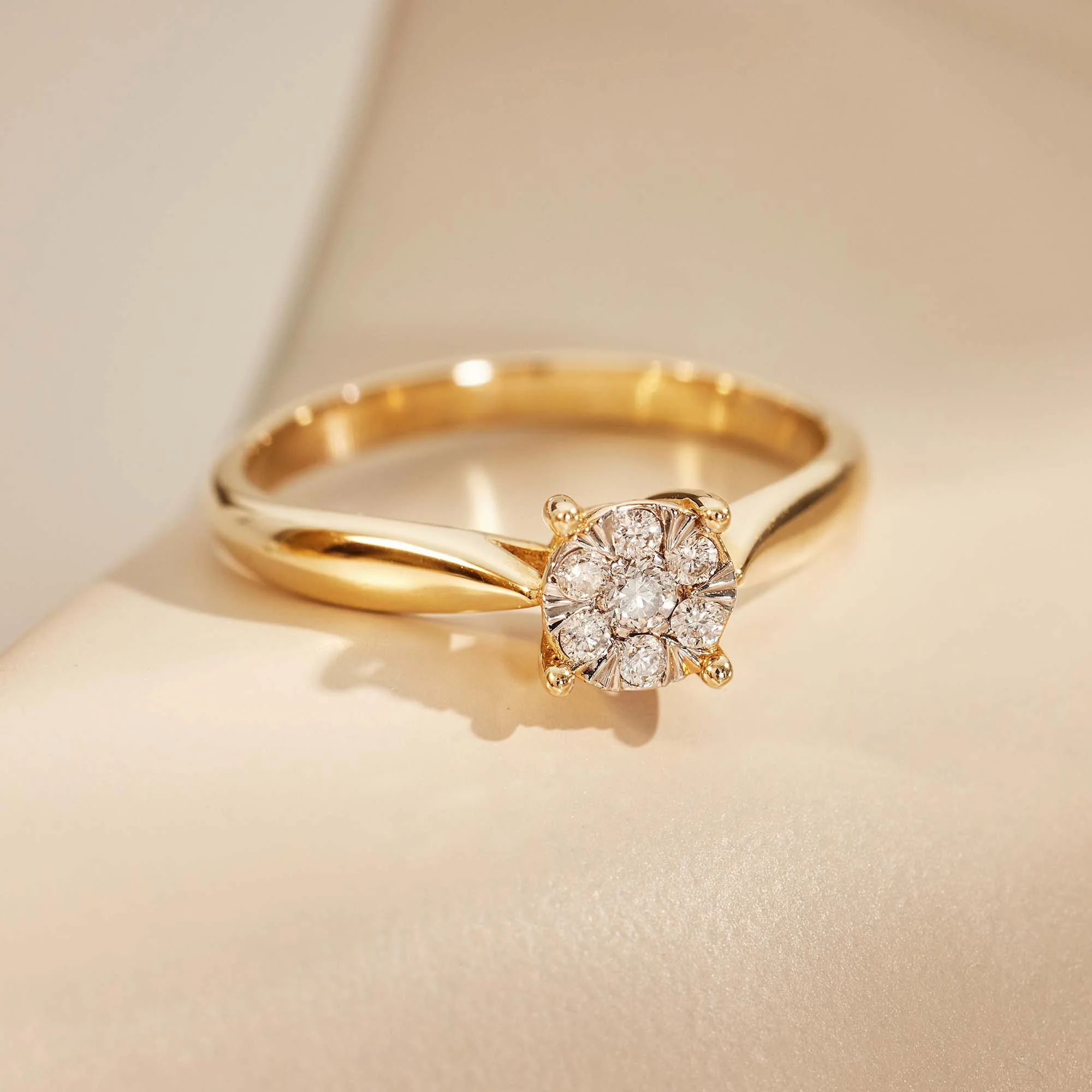 Isabel Bernard De la Paix Hanaé 14 Carat Gold Ring | diamond 0.14 ct | IBD330008-60 - Image 4