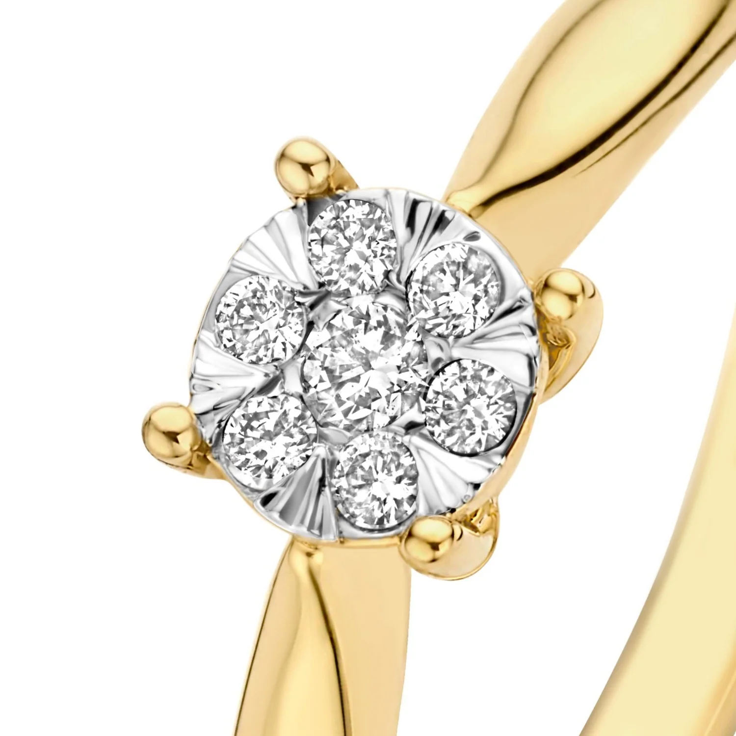 Isabel Bernard De la Paix Hanaé 14 Carat Gold Ring | diamond 0.14 ct | IBD330008-60 - Image 6