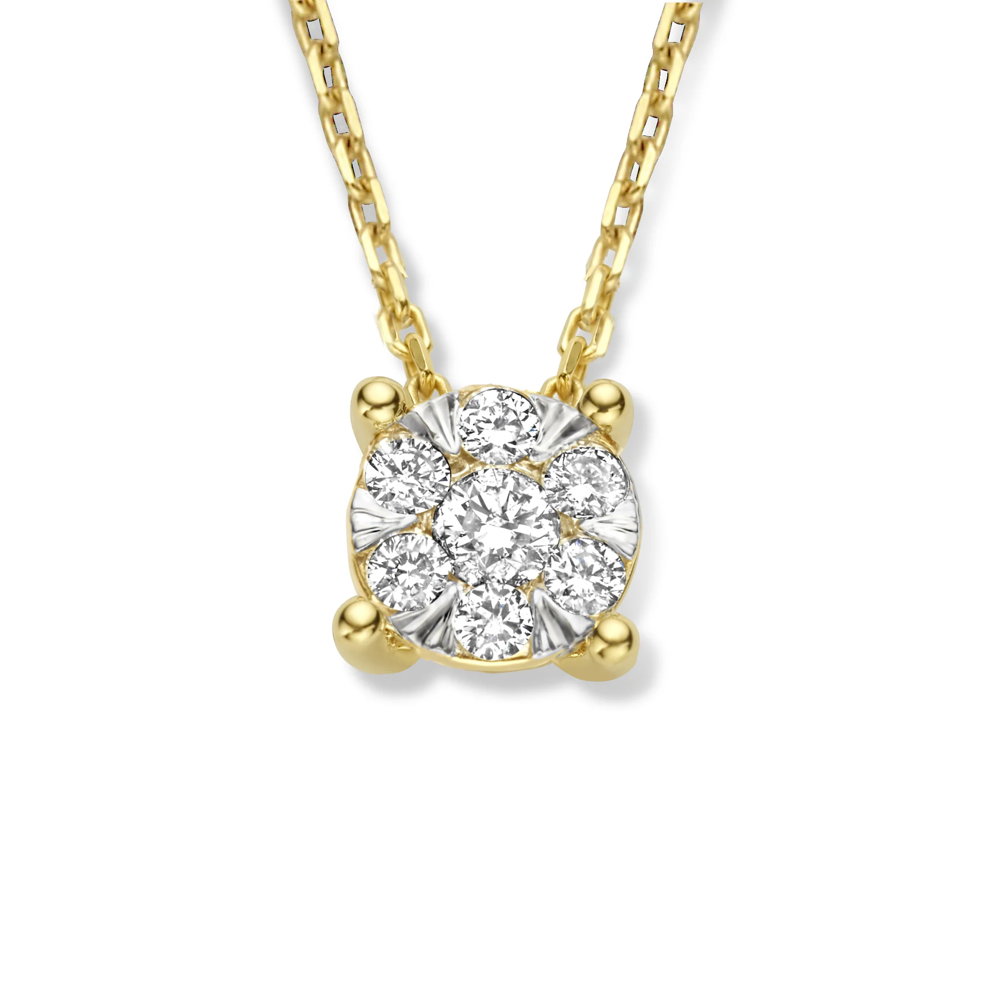 Isabel Bernard De la Paix Hanaé 14 Carat Golden Necklace | diamond 0.08 ct | IBD350007 - Image 5