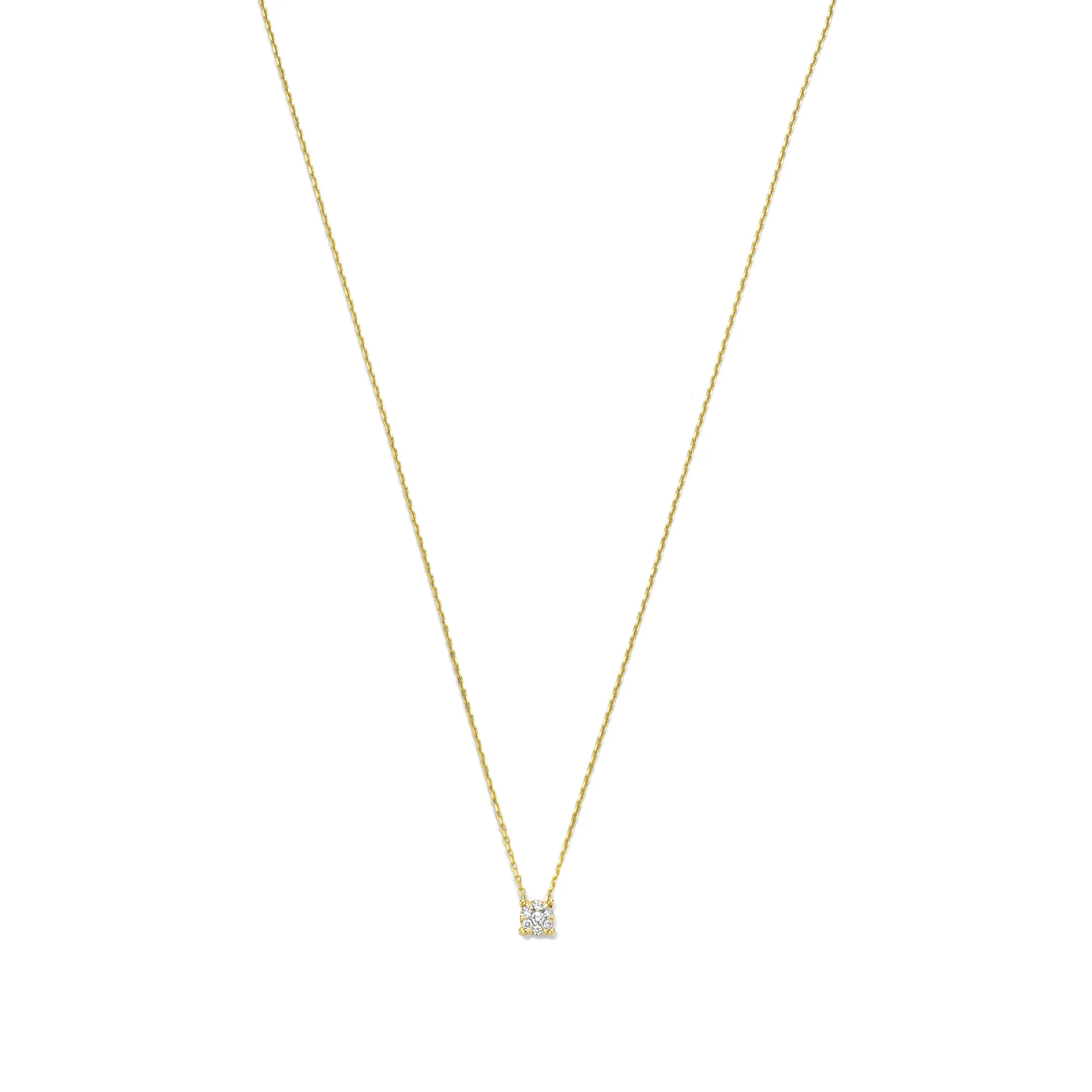 Isabel Bernard De la Paix Hanaé 14 Carat Golden Necklace | diamond 0.08 ct | IBD350007 - Image 6