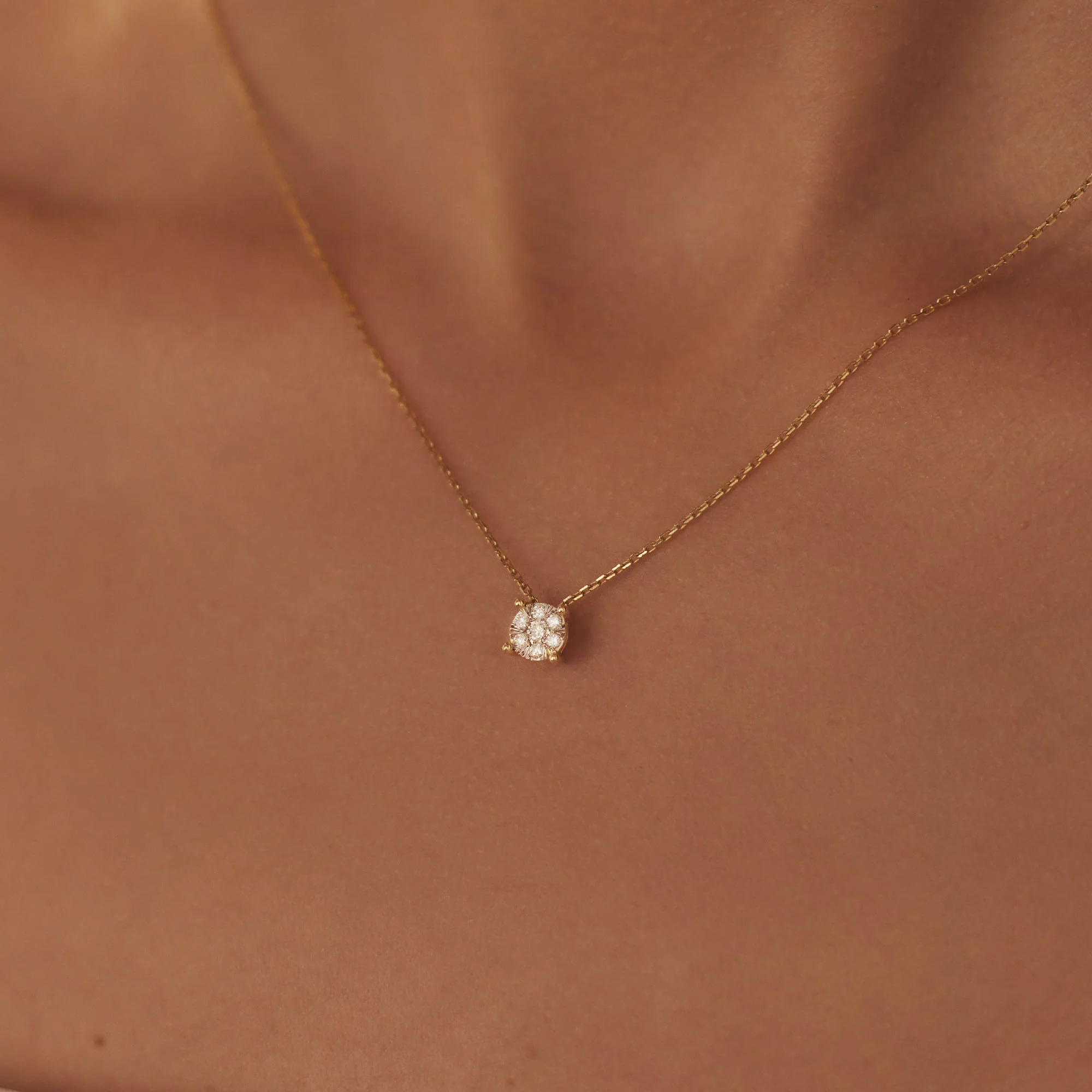 Isabel Bernard De la Paix Hanaé 14 Carat Golden Necklace | diamond 0.14 ct | IBD350008 - Image 3