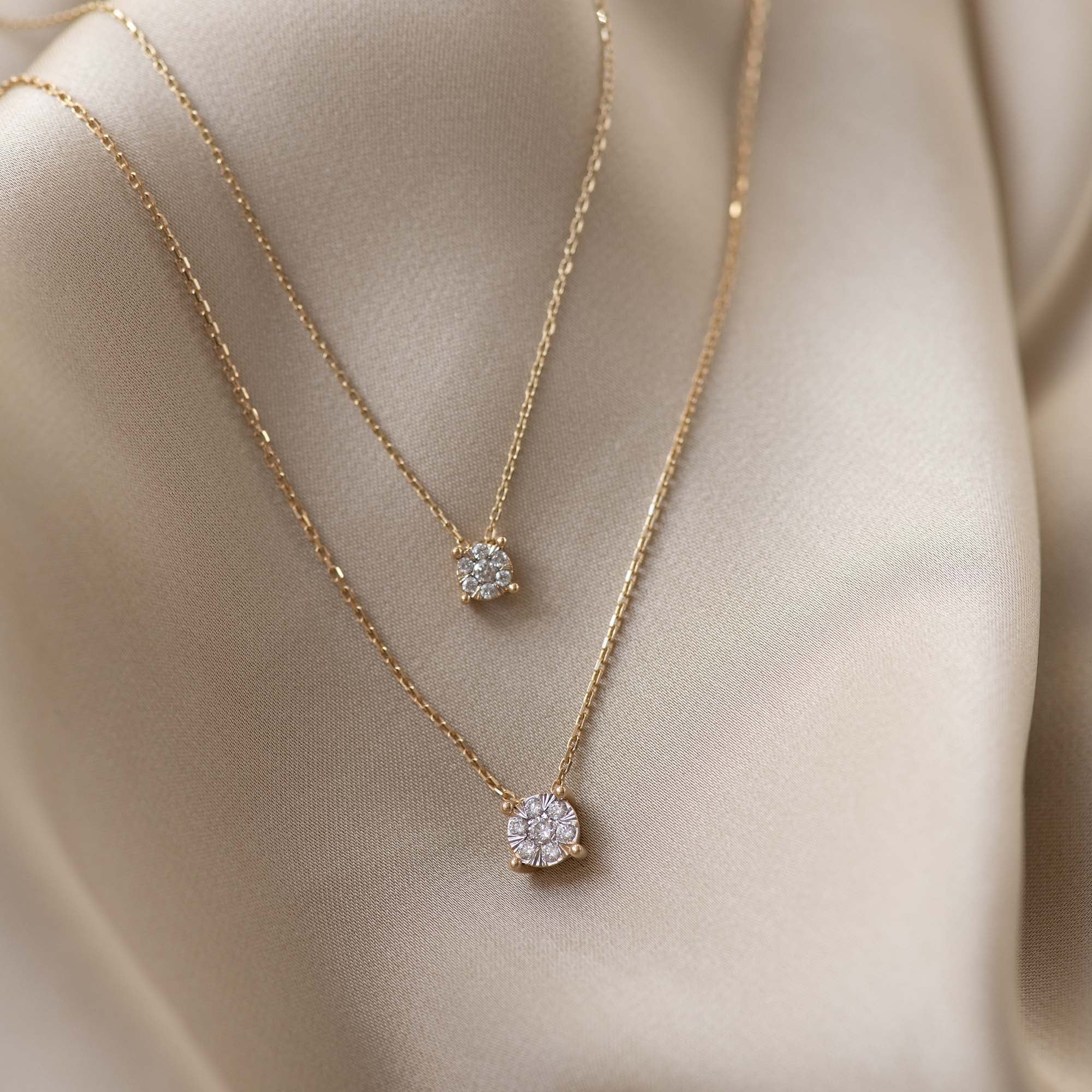 Isabel Bernard De la Paix Hanaé 14 Carat Golden Necklace | diamond 0.14 ct | IBD350008 - Image 5