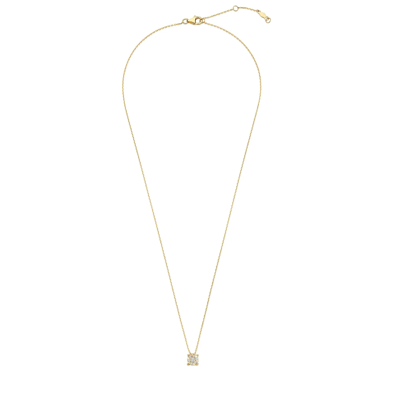Isabel Bernard De la Paix Hanaé 14 Carat Golden Necklace | diamond 0.14 ct | IBD350008 - Image 7