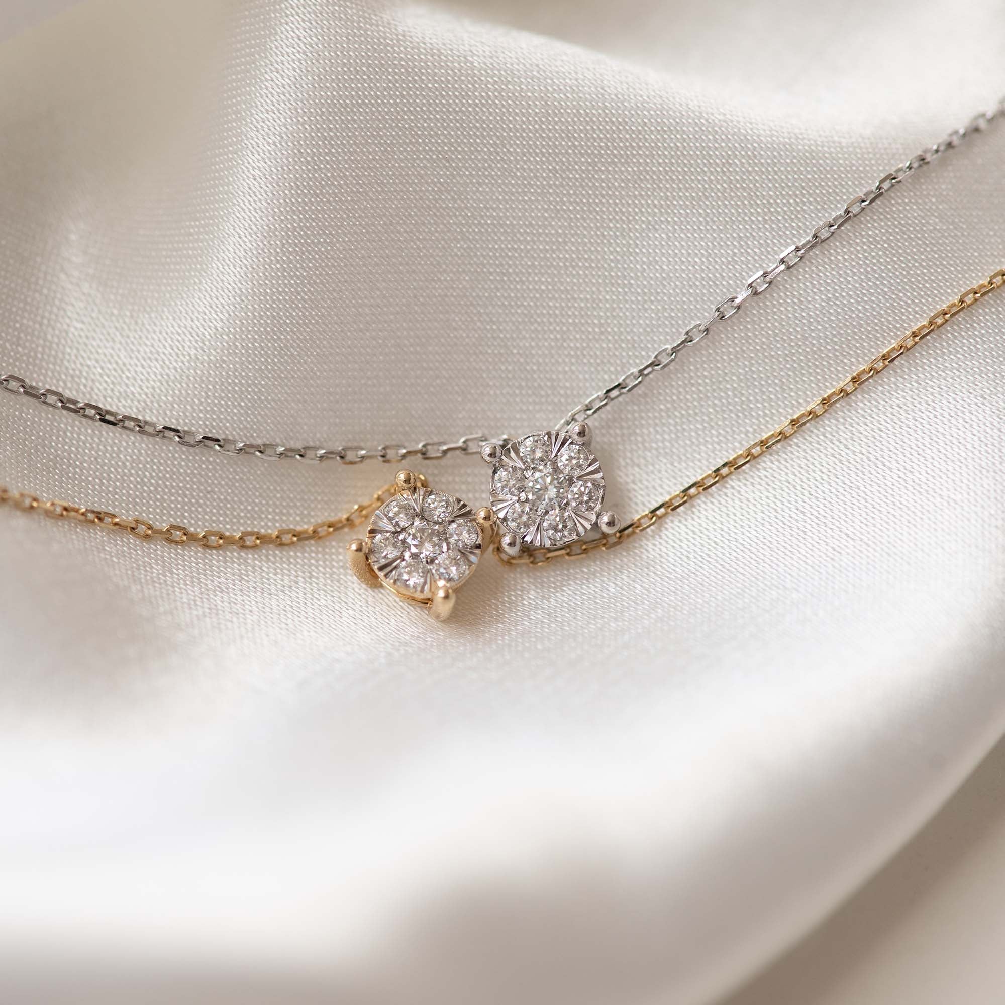 Isabel Bernard De la Paix Hanaé 14 Carat Whitegold Necklace | diamond 0.14 ct | IBD350010 - Image 4