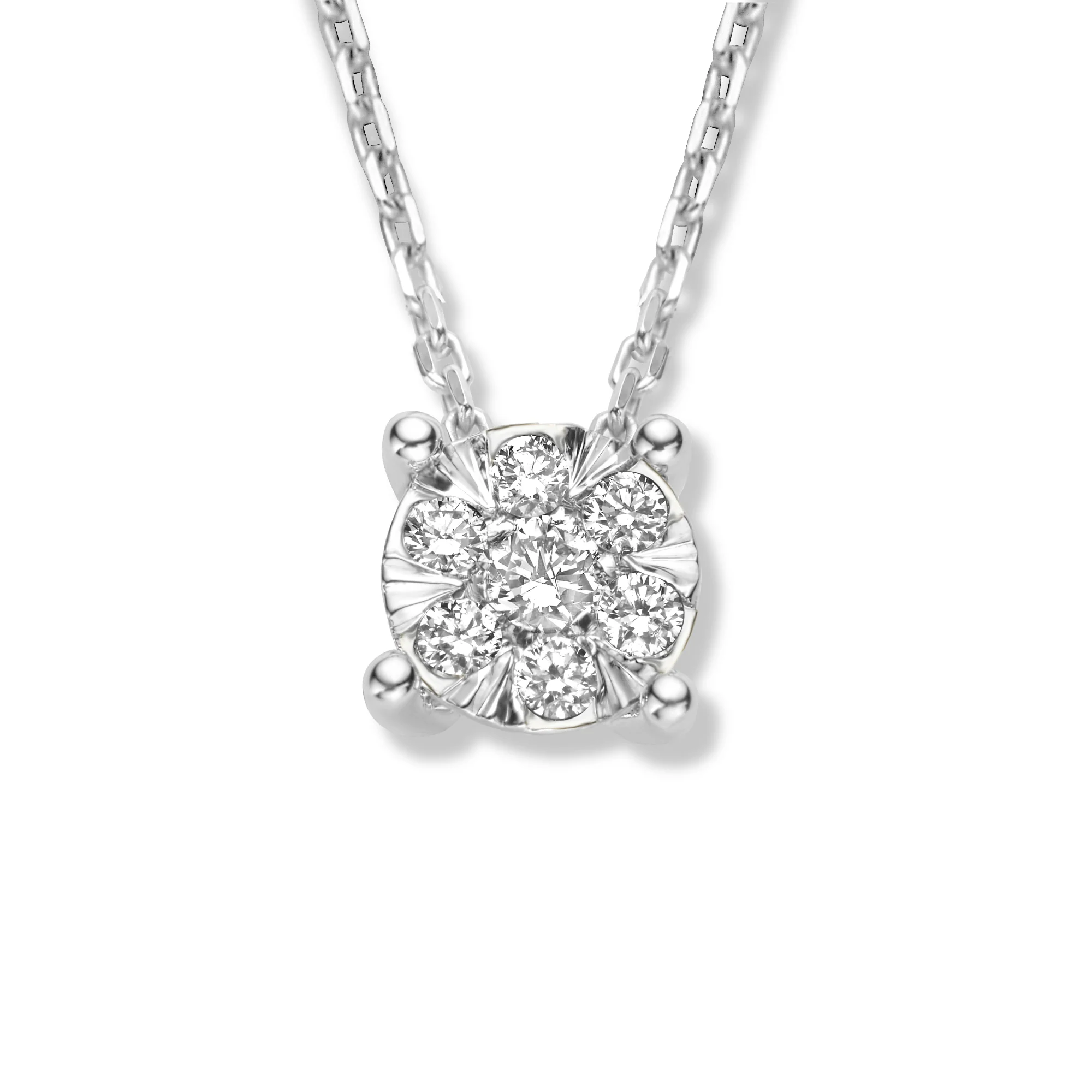 Isabel Bernard De la Paix Hanaé 14 Carat Whitegold Necklace | diamond 0.14 ct | IBD350010 - Image 5