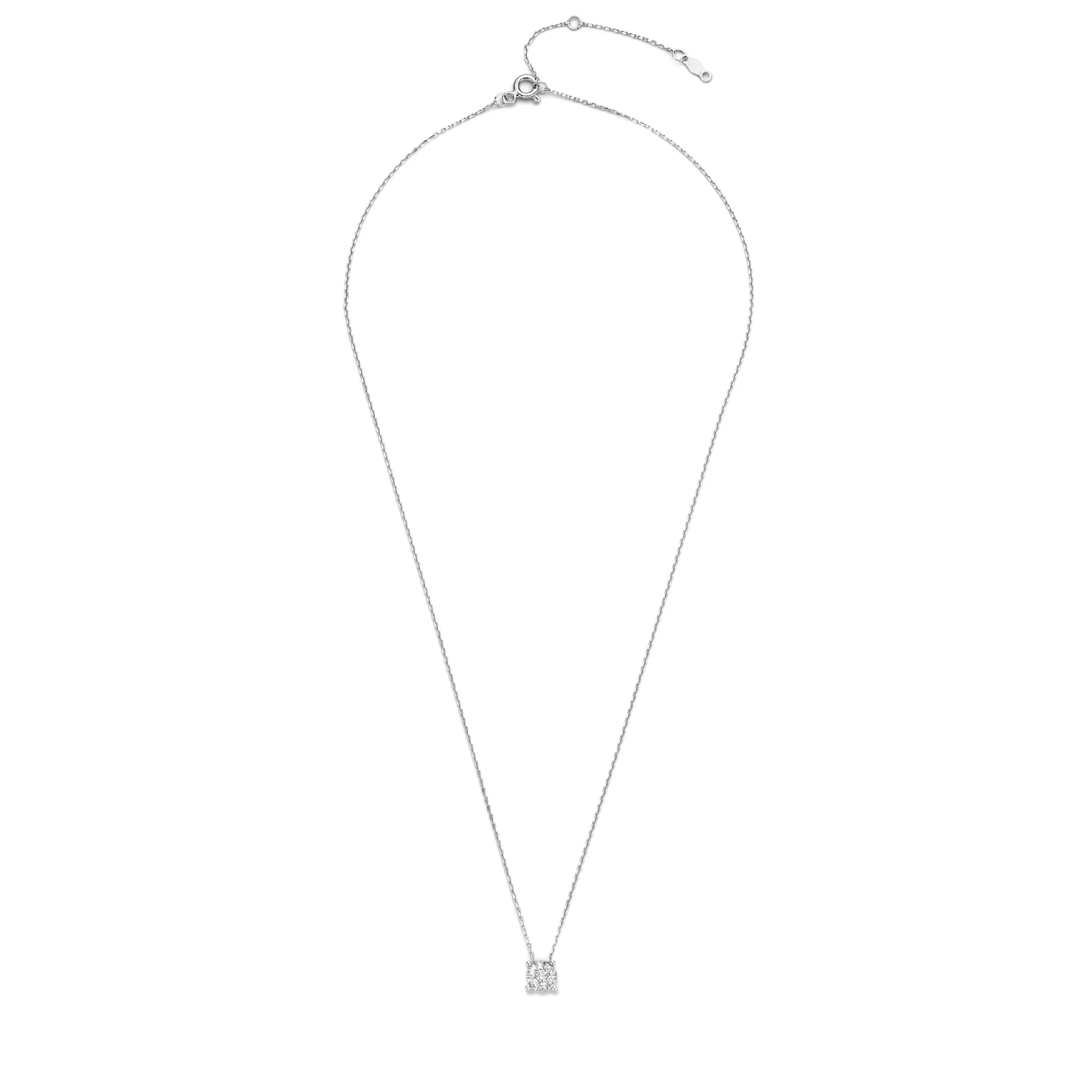 Isabel Bernard De la Paix Hanaé 14 Carat Whitegold Necklace | diamond 0.14 ct | IBD350010 - Image 7
