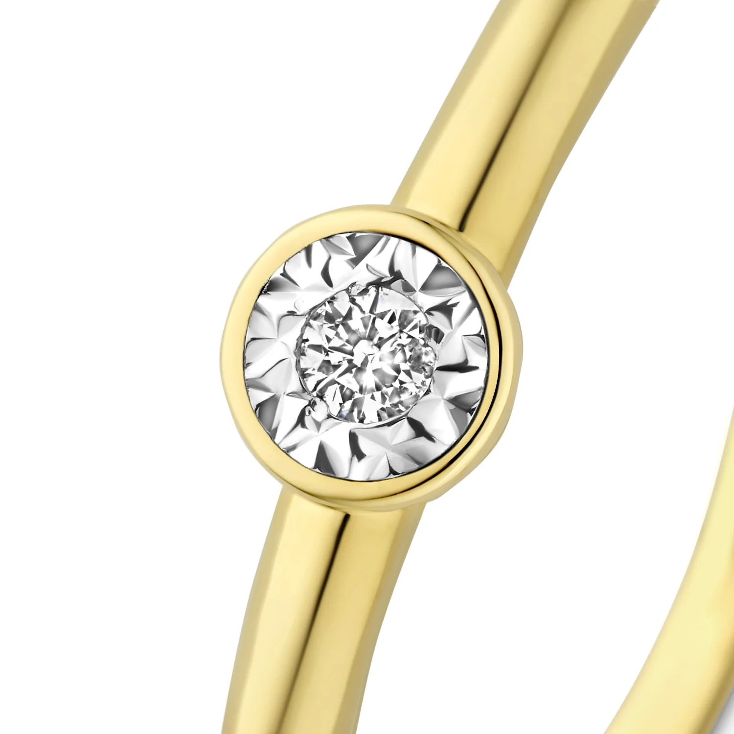 Isabel Bernard De La Paix Inaya 14 Carat Gold Ring | diamond 0.02 ct | IBD330025-48 - Image 7