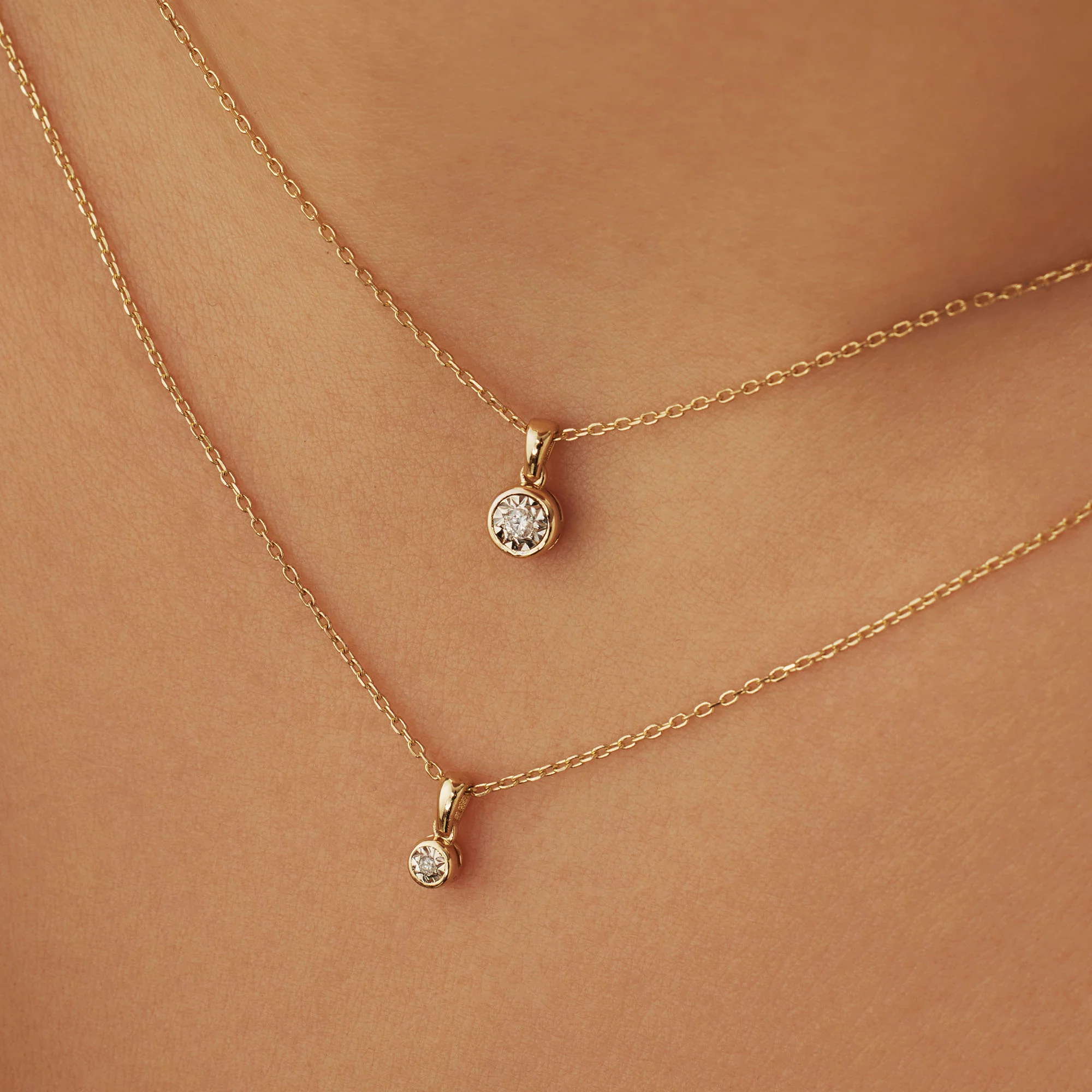 Isabel Bernard De La Paix Inaya 14 Carat Golden Necklace | diamond 0.01 ct | IBD350021 - Image 5