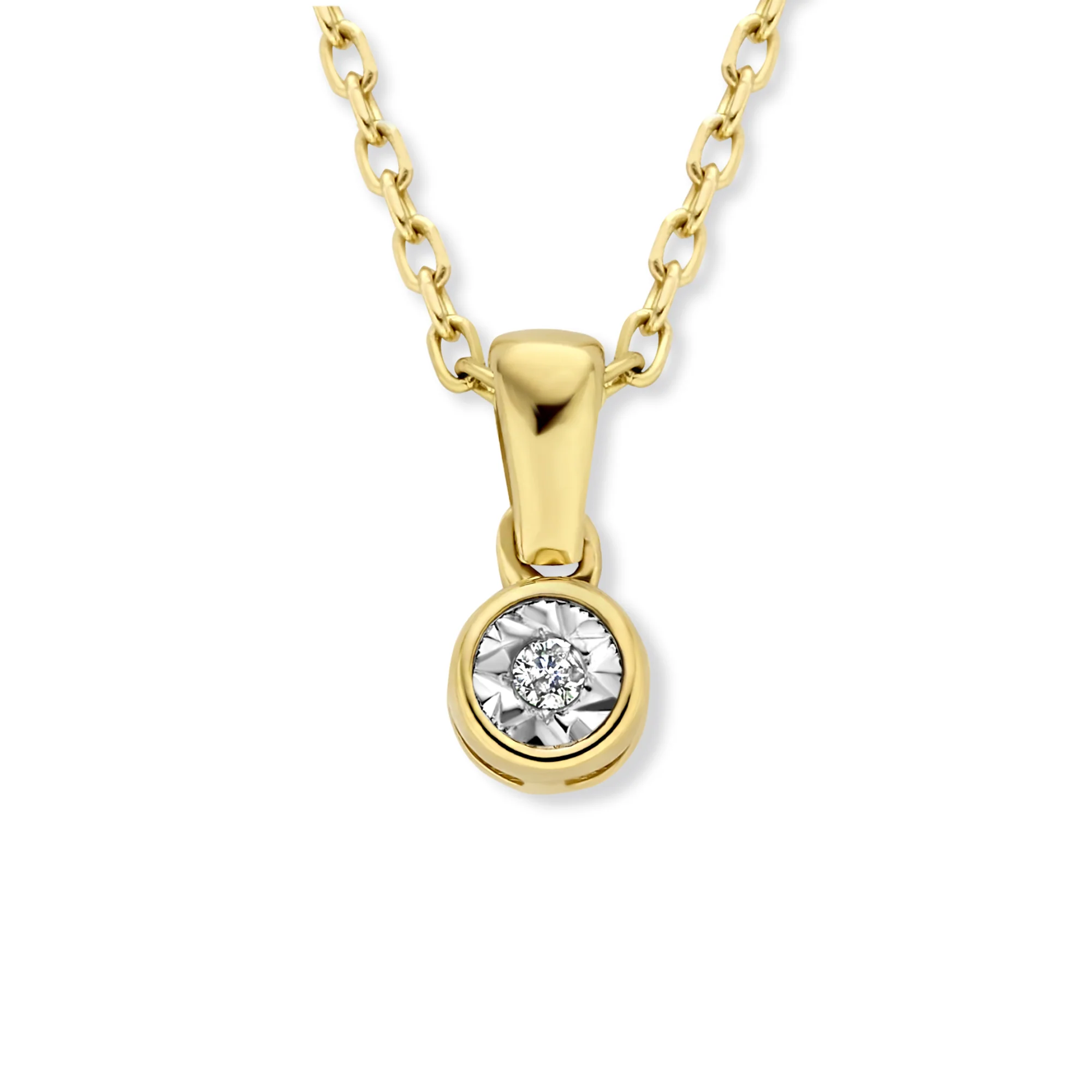 Isabel Bernard De La Paix Inaya 14 Carat Golden Necklace | diamond 0.01 ct | IBD350021 - Image 6