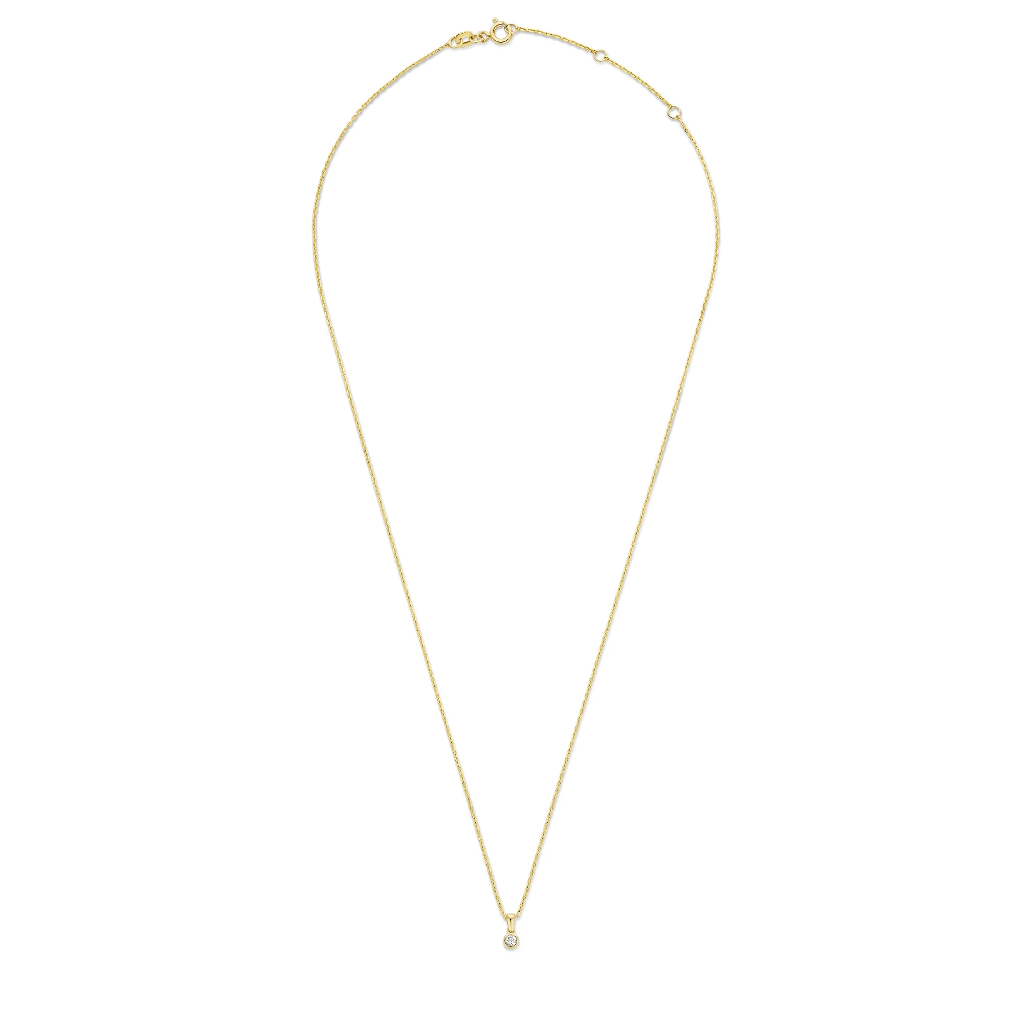 Isabel Bernard De La Paix Inaya 14 Carat Golden Necklace | diamond 0.01 ct | IBD350021 - Image 7