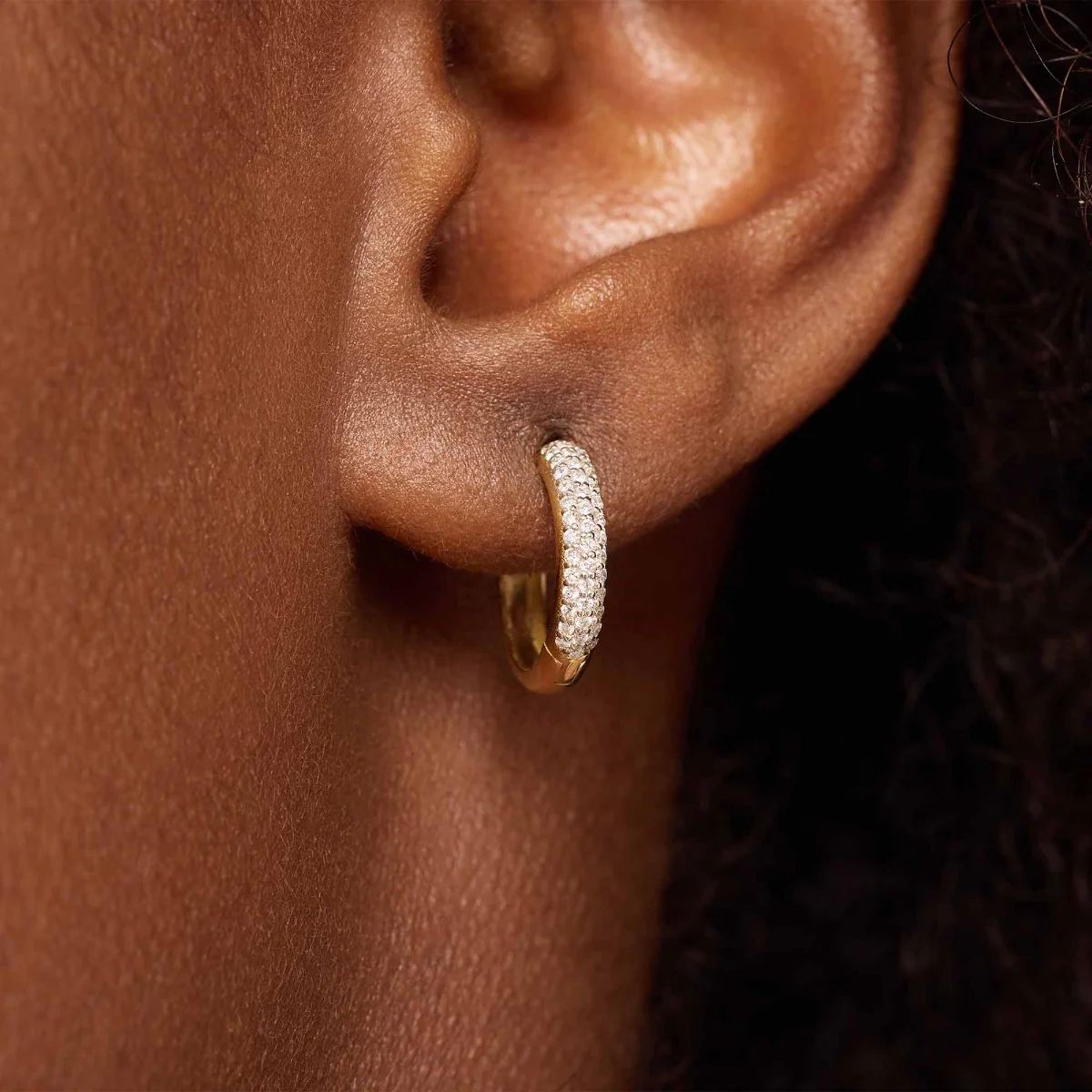 Isabel Bernard De la Paix Laure 14 Karat Gold Earrings With Diamond 0.25 Carat IBD360030 - Image 2