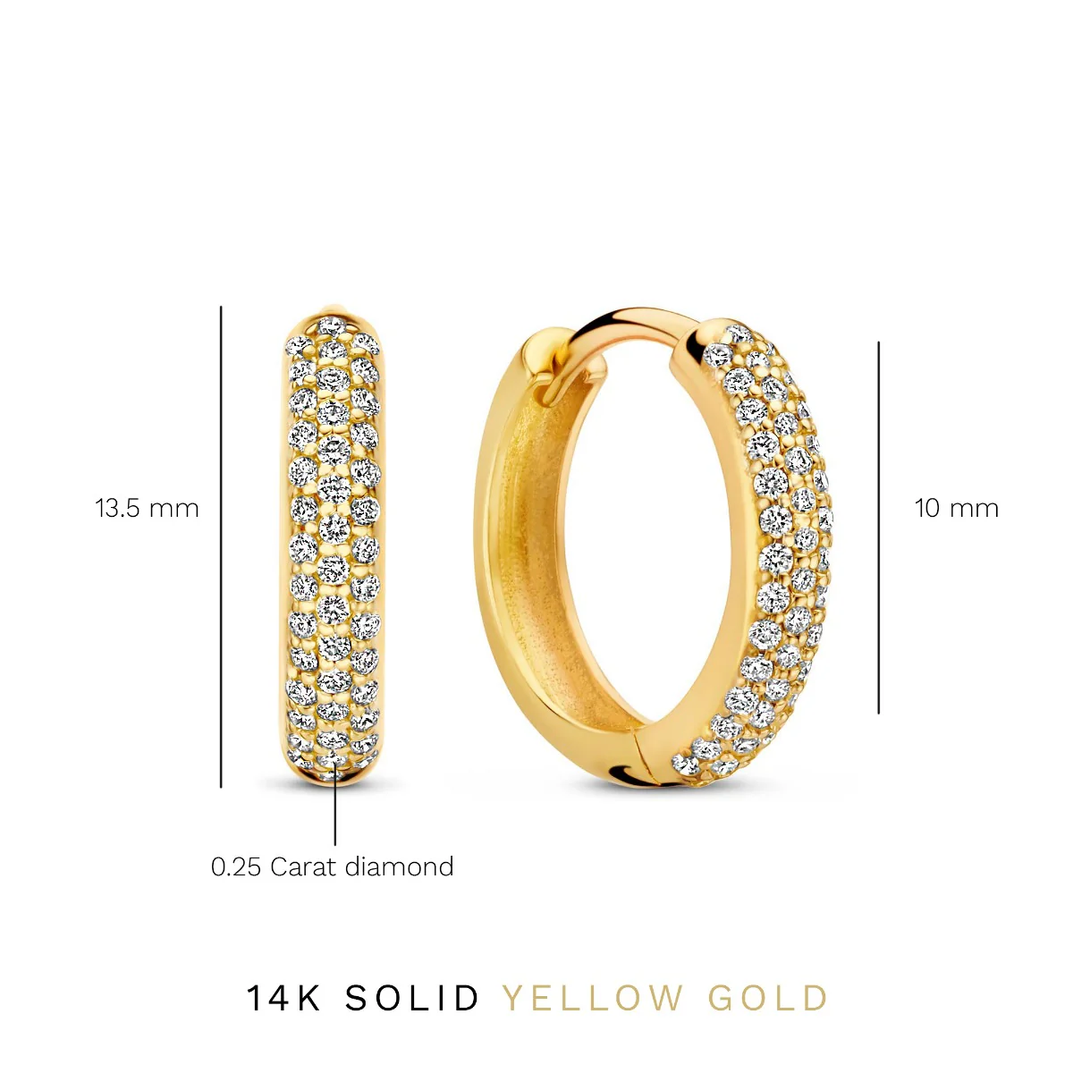 Isabel Bernard De la Paix Laure 14 Karat Gold Earrings With Diamond 0.25 Carat IBD360030 - Image 6