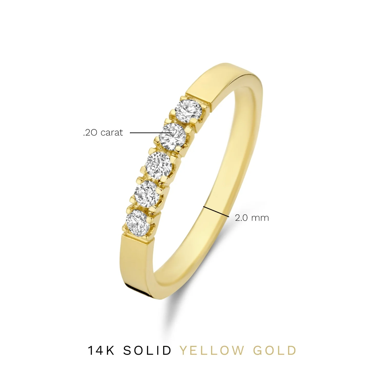 Isabel Bernard De la Paix Madeline 14 Carat Gold Ring | diamond 0.20 ct | IBD330018-48 - Image 8