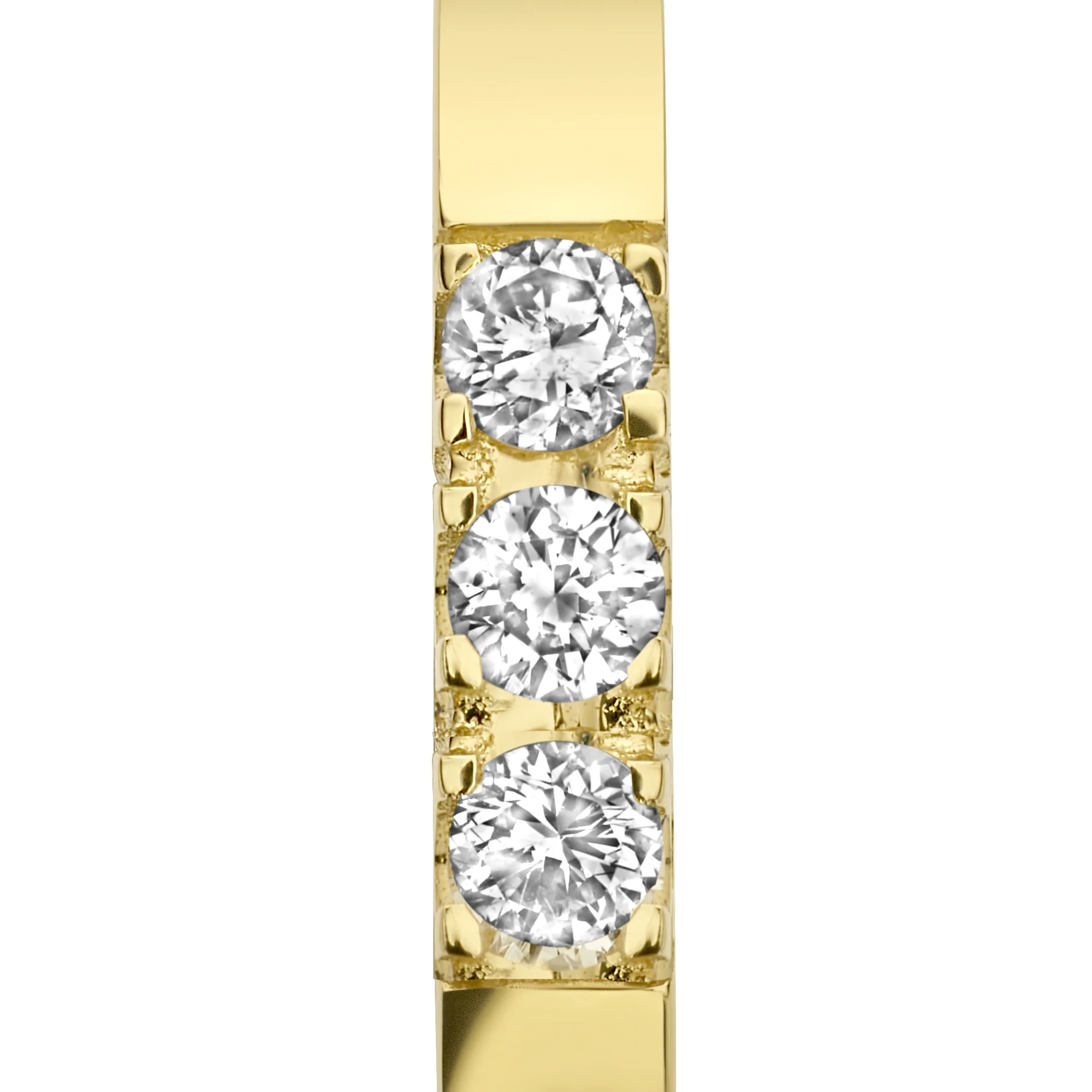 Isabel Bernard De la Paix Madeline 14 Carat Golden Hoop Earrings | diamond 0.15 ct | IBD360018 - Image 6
