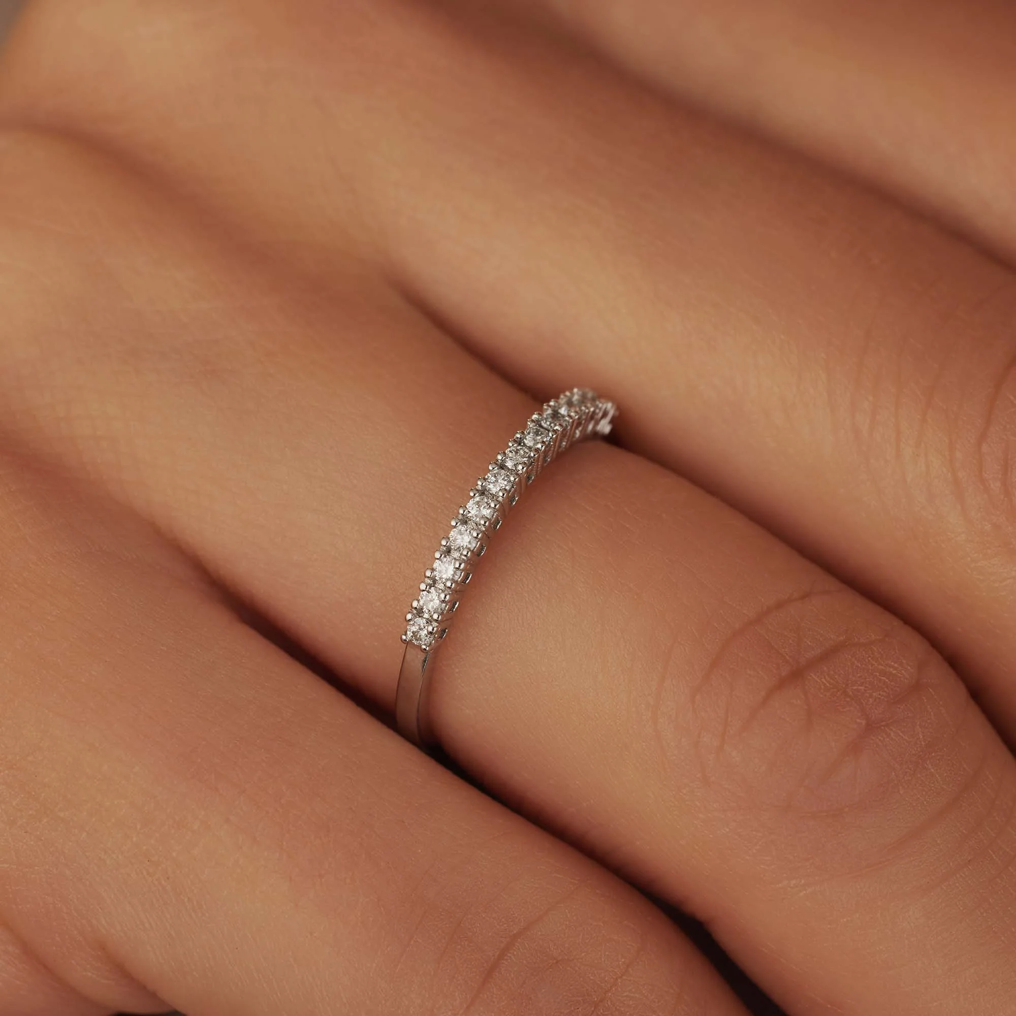 Isabel Bernard De la Paix Madeline 14 Carat Whitegold Ring | diamond 0.14 ct | IBD330021-50 - Image 3