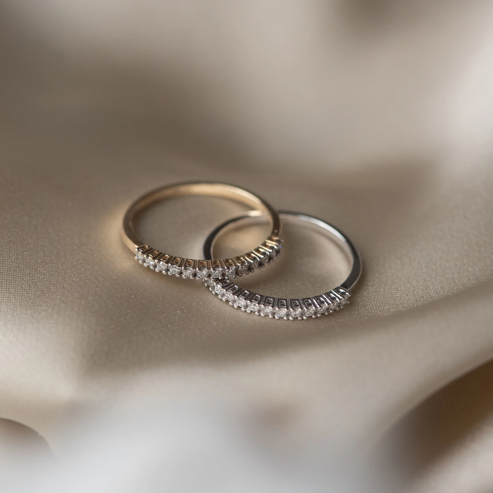 Isabel Bernard De la Paix Madeline 14 Carat Whitegold Ring | diamond 0.14 ct | IBD330021-50 - Image 5