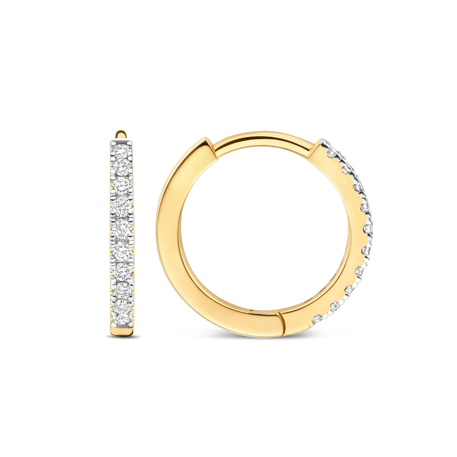 Isabel Bernard De la Paix Madeline 14 karat gold hoop earrings with diamond 0.09 carat IBD360033 - Image 8