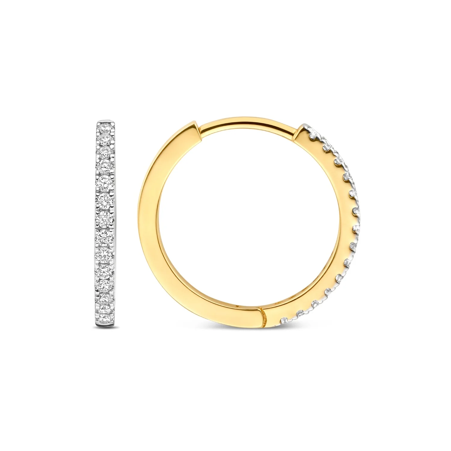 Isabel Bernard De la Paix Madeline 14 karat gold hoop earrings with diamond 0.15 carat IBD360034 - Image 9