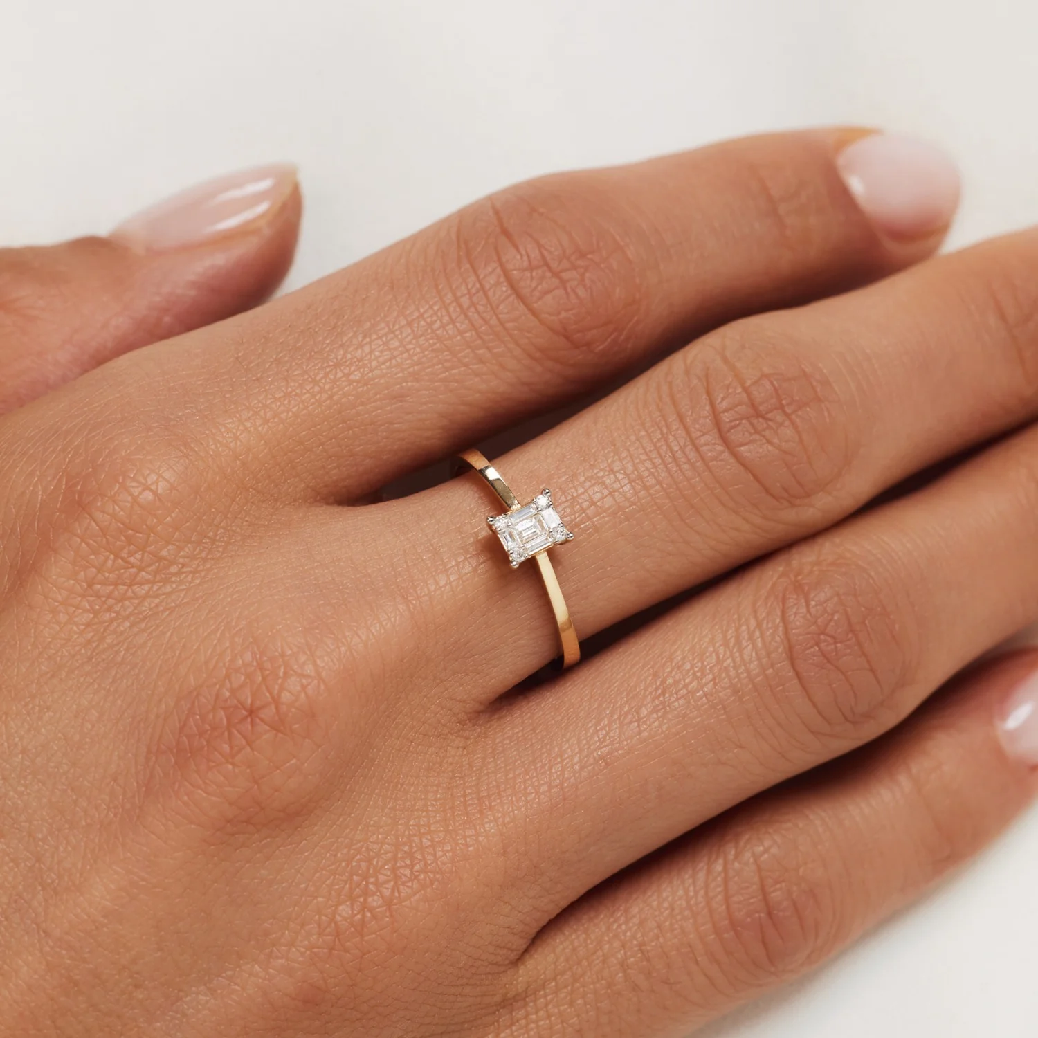 Isabel Bernard De la Paix Maxime 14 Carat Gold Ring | diamond 0.10 ct | IBD330022-60 - Image 2