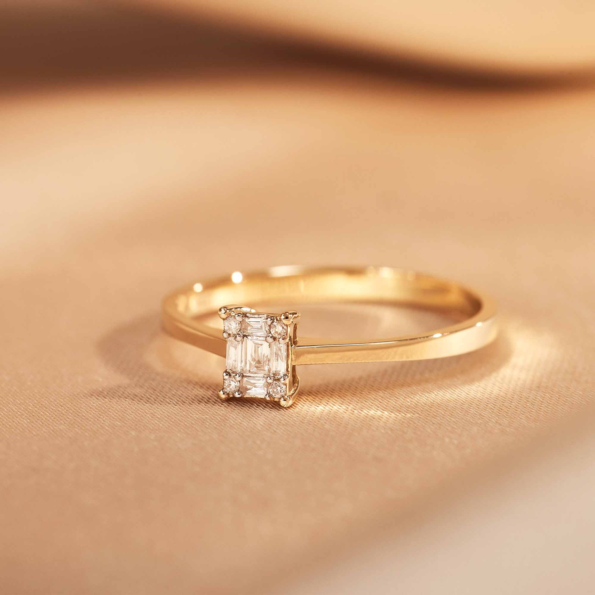 Isabel Bernard De la Paix Maxime 14 Carat Gold Ring | diamond 0.10 ct | IBD330022-60 - Image 5