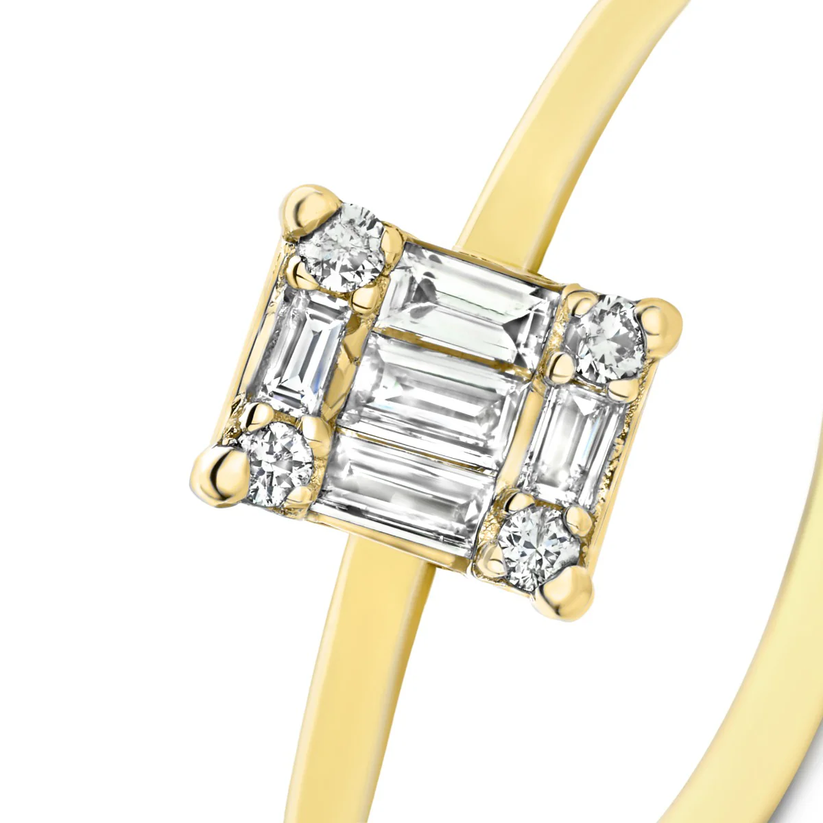 Isabel Bernard De la Paix Maxime 14 Carat Gold Ring | diamond 0.10 ct | IBD330022-60 - Image 6