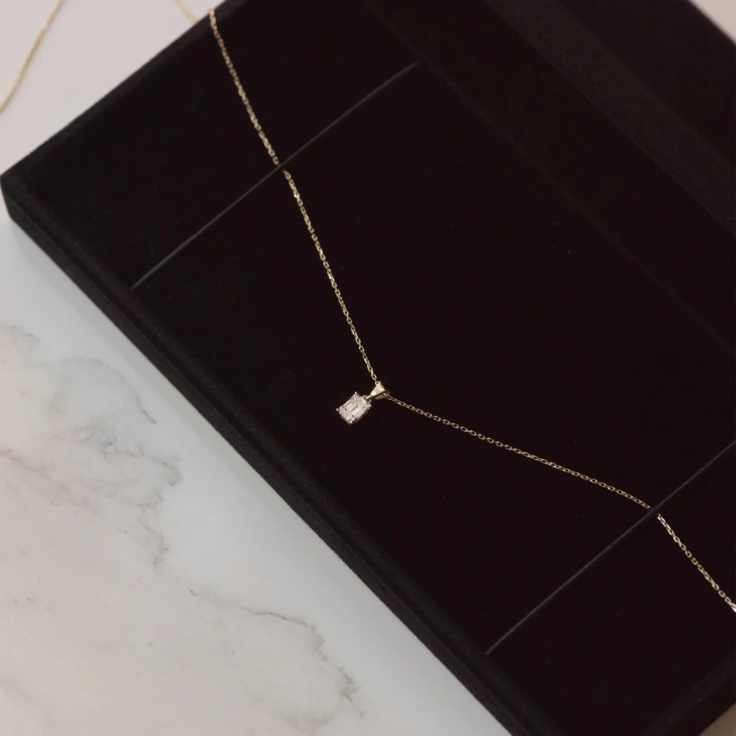 Isabel Bernard De la Paix Maxime 14 Carat Golden Necklace | diamond 0.11 ct | IBD350017 - Image 10