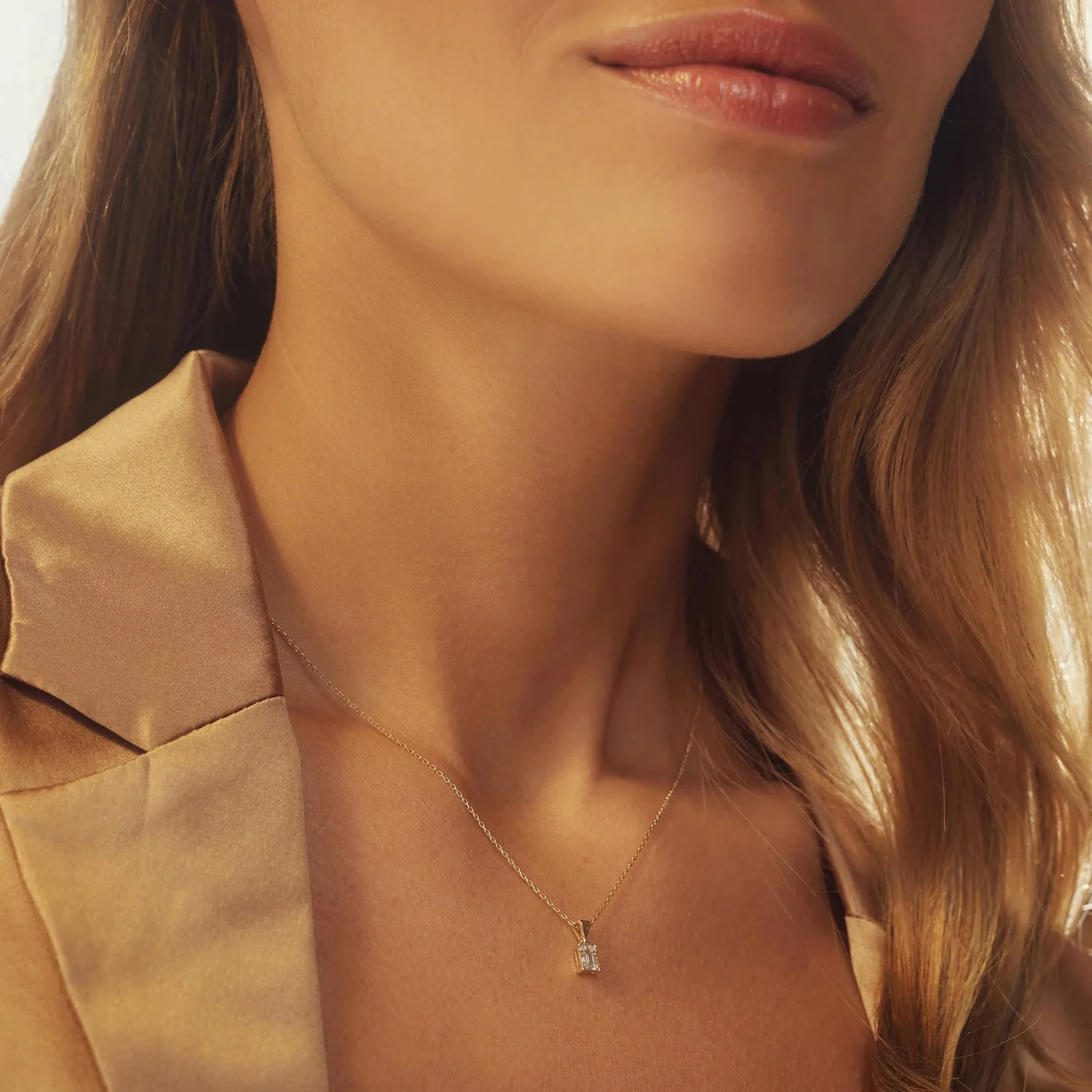 Isabel Bernard De la Paix Maxime 14 Carat Golden Necklace | diamond 0.11 ct | IBD350017 - Image 4