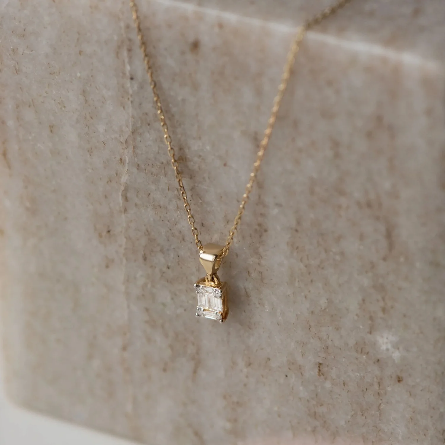 Isabel Bernard De la Paix Maxime 14 Carat Golden Necklace | diamond 0.11 ct | IBD350017 - Image 5