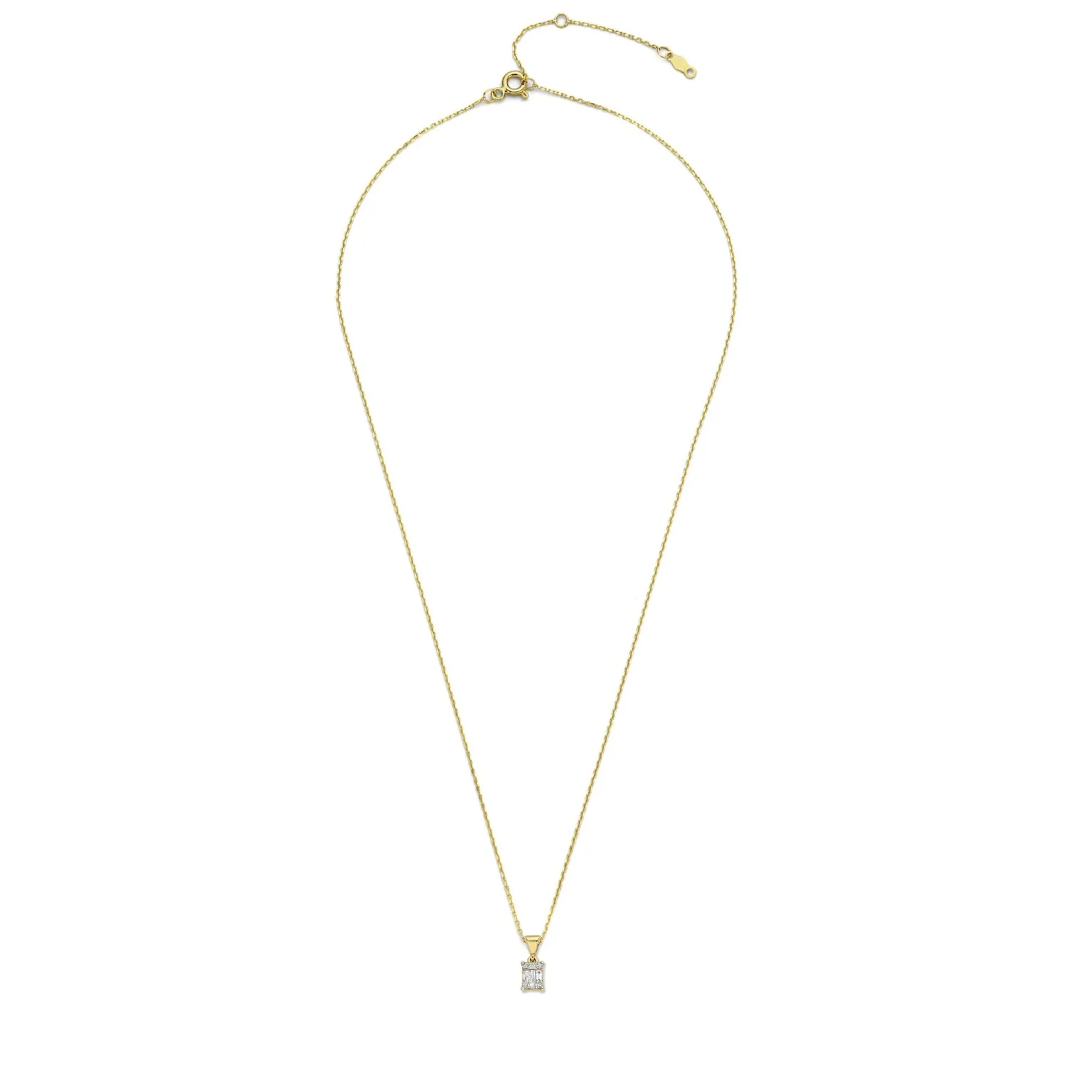 Isabel Bernard De la Paix Maxime 14 Carat Golden Necklace | diamond 0.11 ct | IBD350017 - Image 7