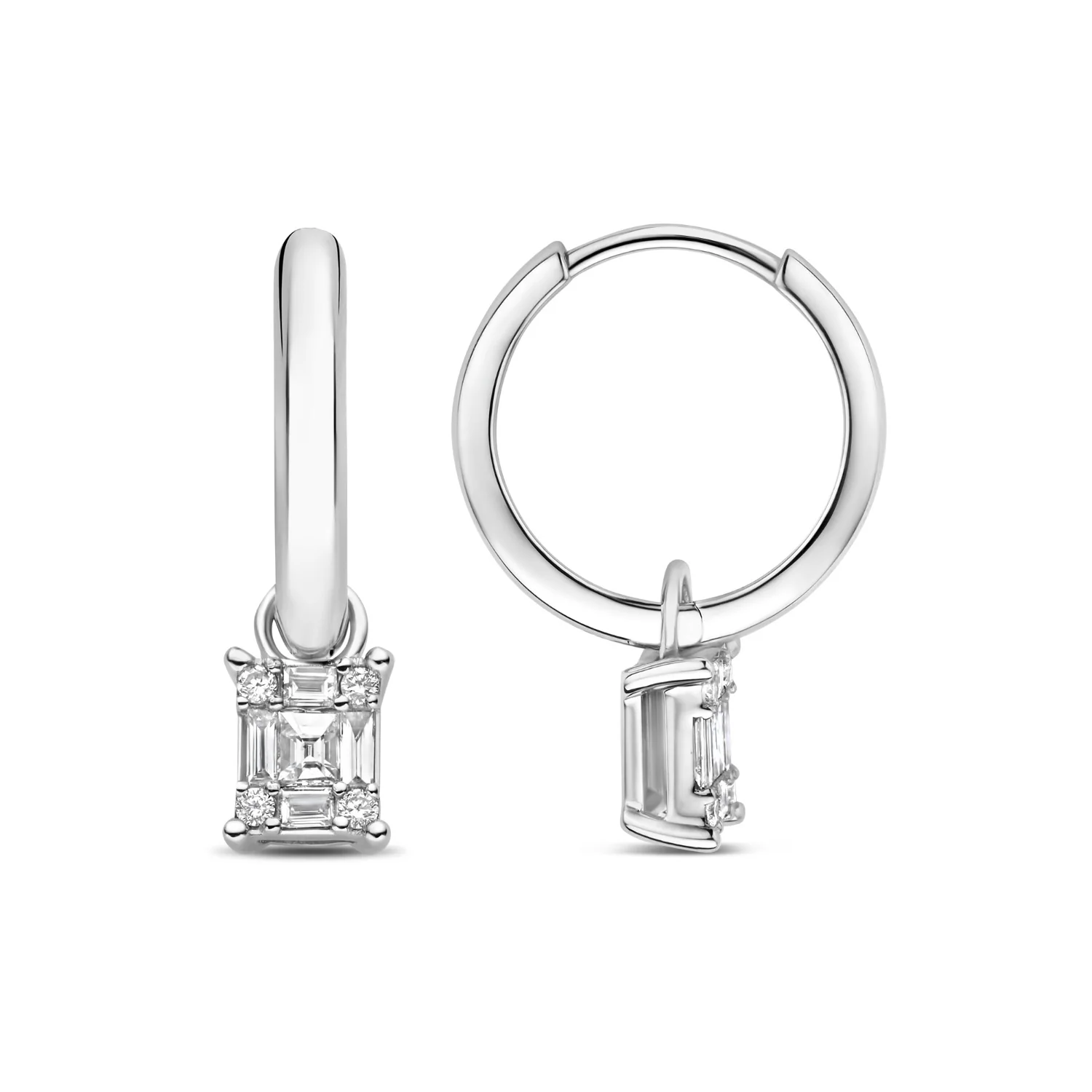 Isabel Bernard De la Paix Maxime 14 karat whitegold ear stud with diamond 0.24 carat IBD360035 - Image 4