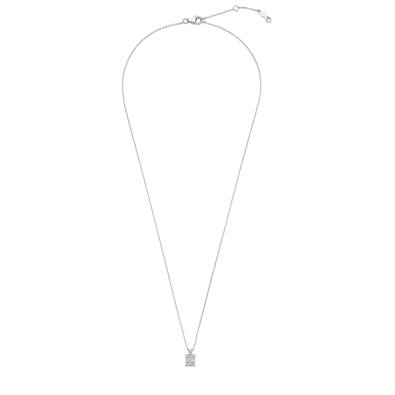 Isabel Bernard De la Paix Maxime 14 karat whitegold necklace with diamond 0.13 carat IBD350023 - Image 6