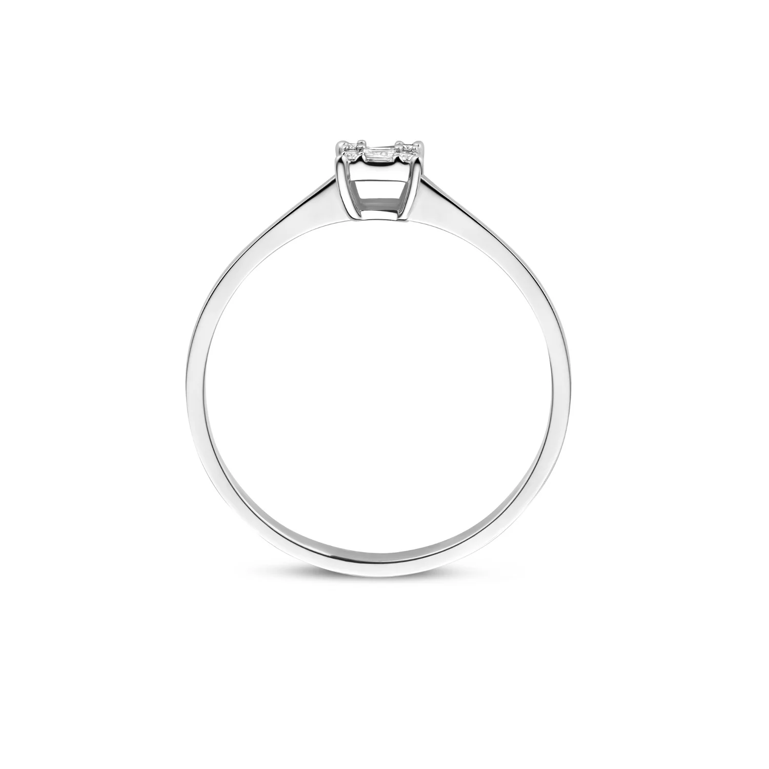 Isabel Bernard De la Paix Maxime 14 karat whitegold ring with diamond 0.13 carat IBD330042-54 - Image 8