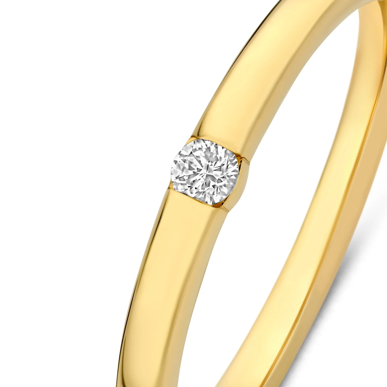 Isabel Bernard De la Paix Mia 14 karat gold ring with diamond 0.05 carat IBD330046-56 - Image 5